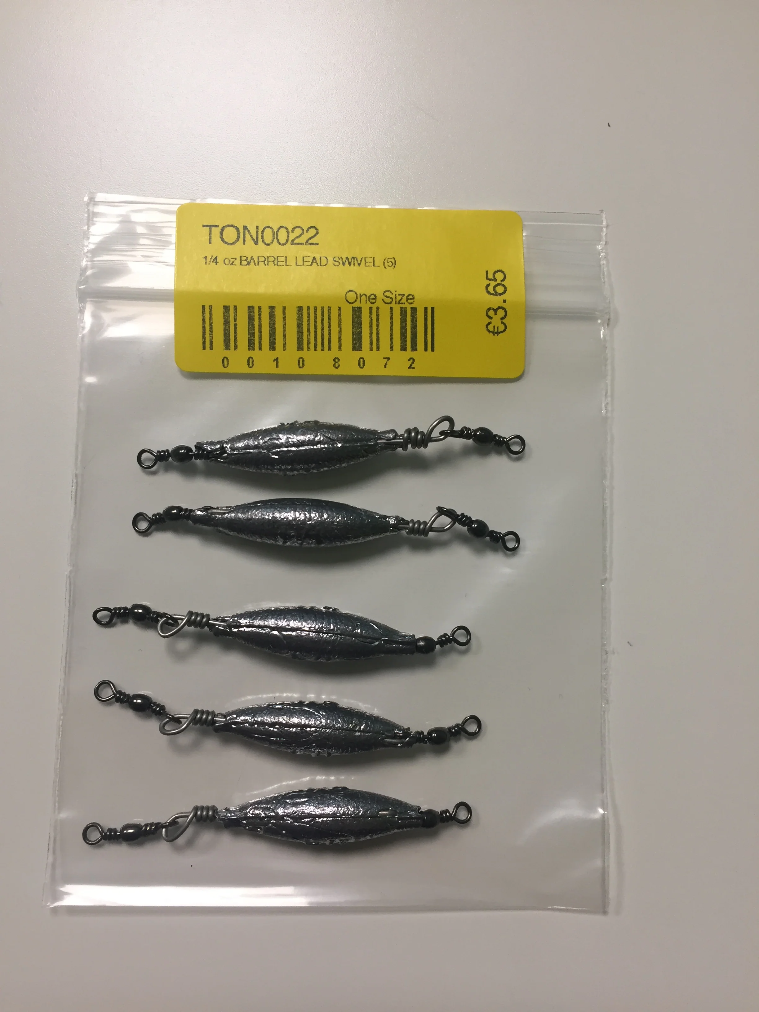 Barrel Swivel Lead Weights (1/4oz - 5 Pack)