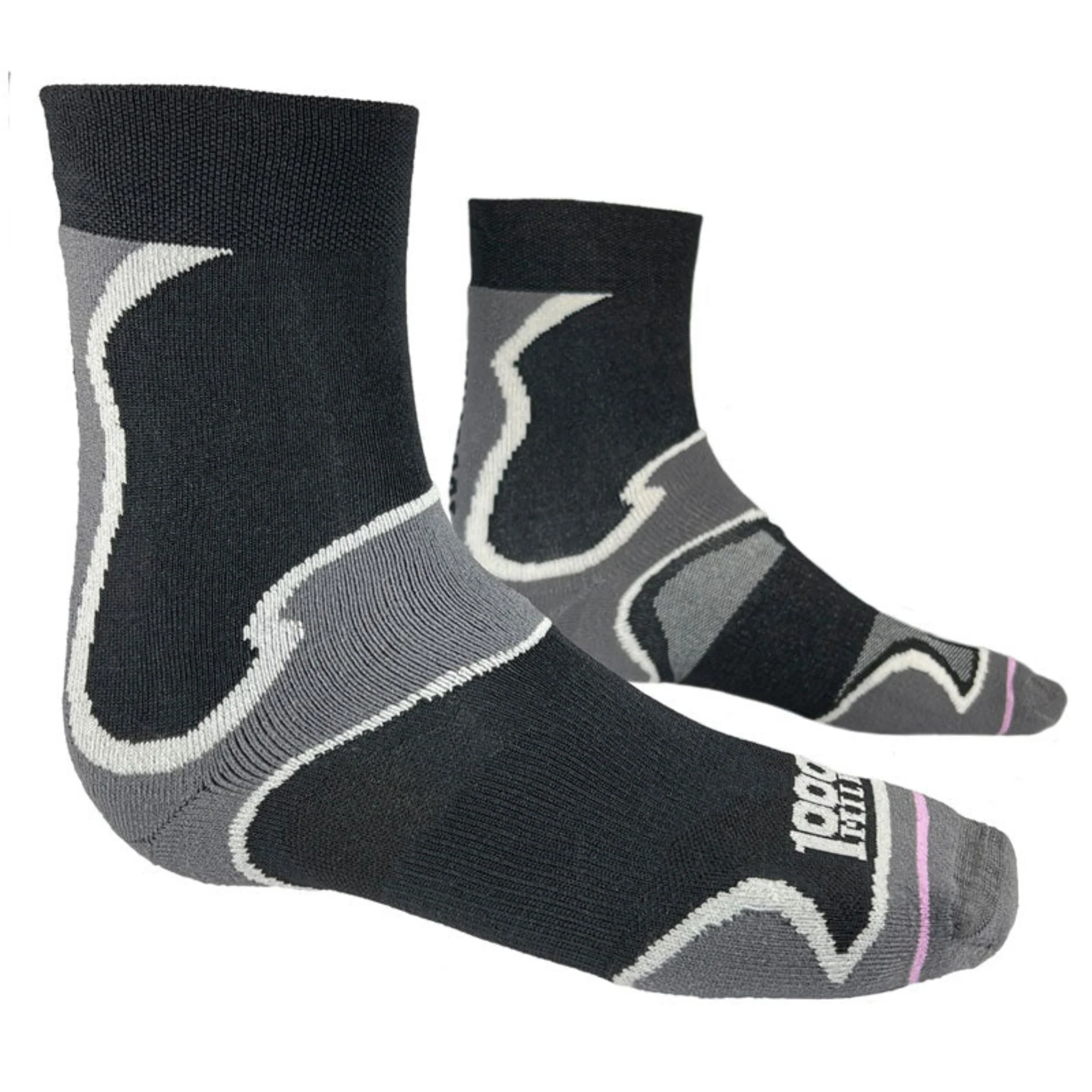 1000 Mile Women's Fusion Antiblister Tactel® Double Layer Socks (Black) - Image 2