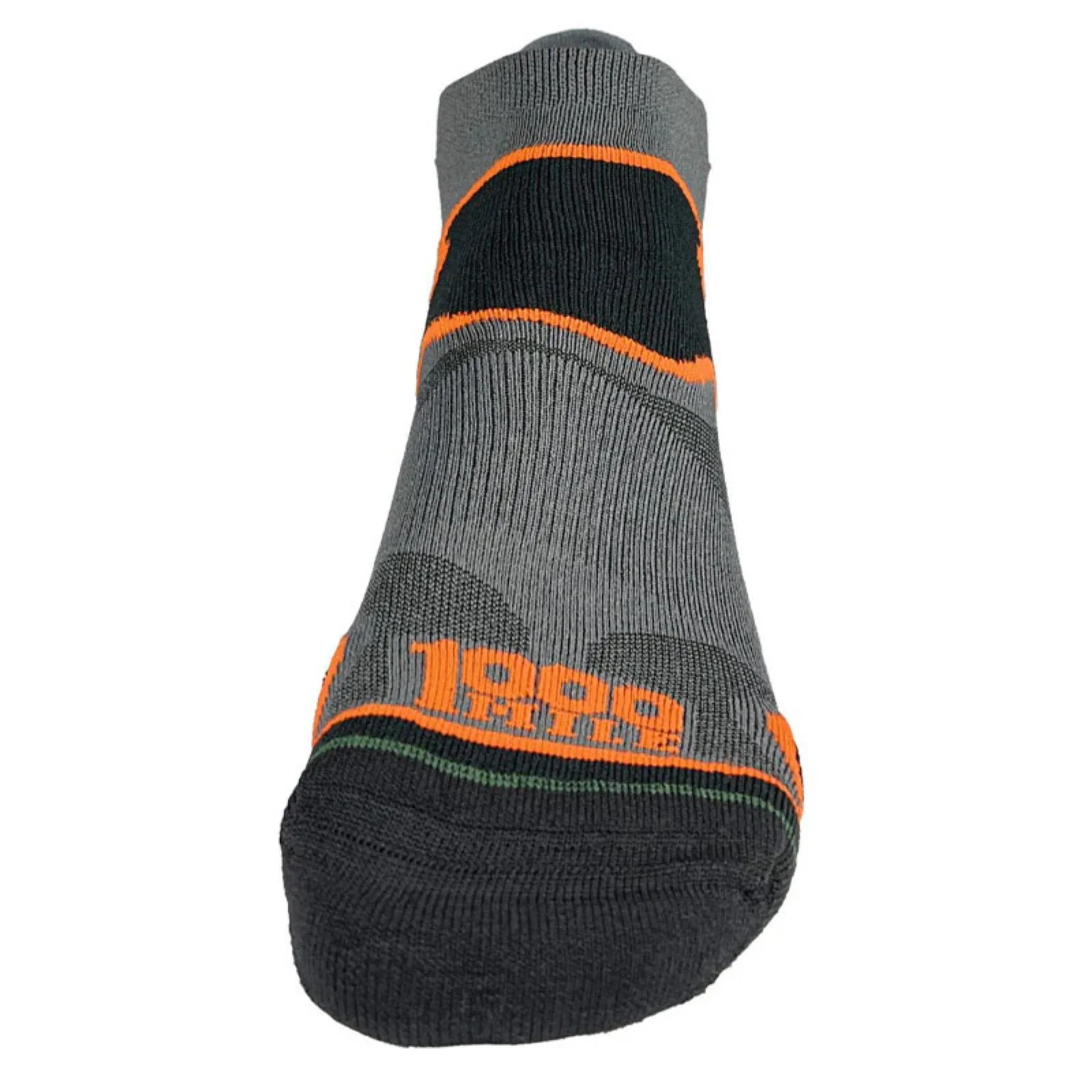 1000 Mile Men's Fusion Tactel® Double Layer Socklet (Black/Orange) - Image 2