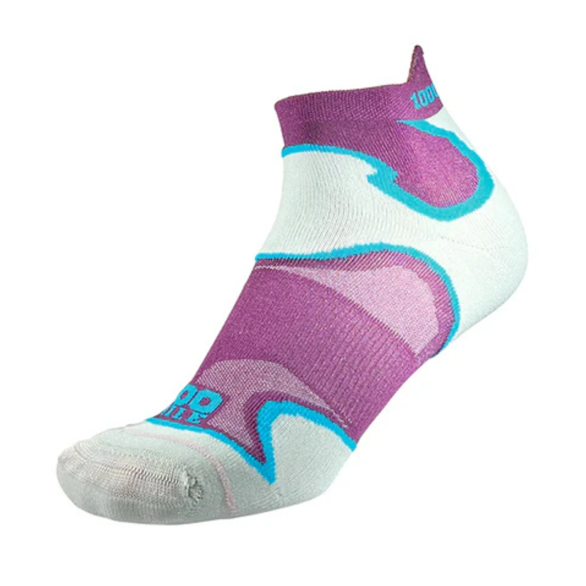 1000 Mile Women's Antiblister Fusion Tactel® Socklet (Purple/Kingfisher)