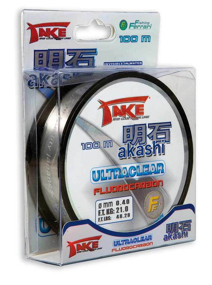 Take Akashi Fluorocarbon Line (Clear)(22lb/0.25mm/100m)