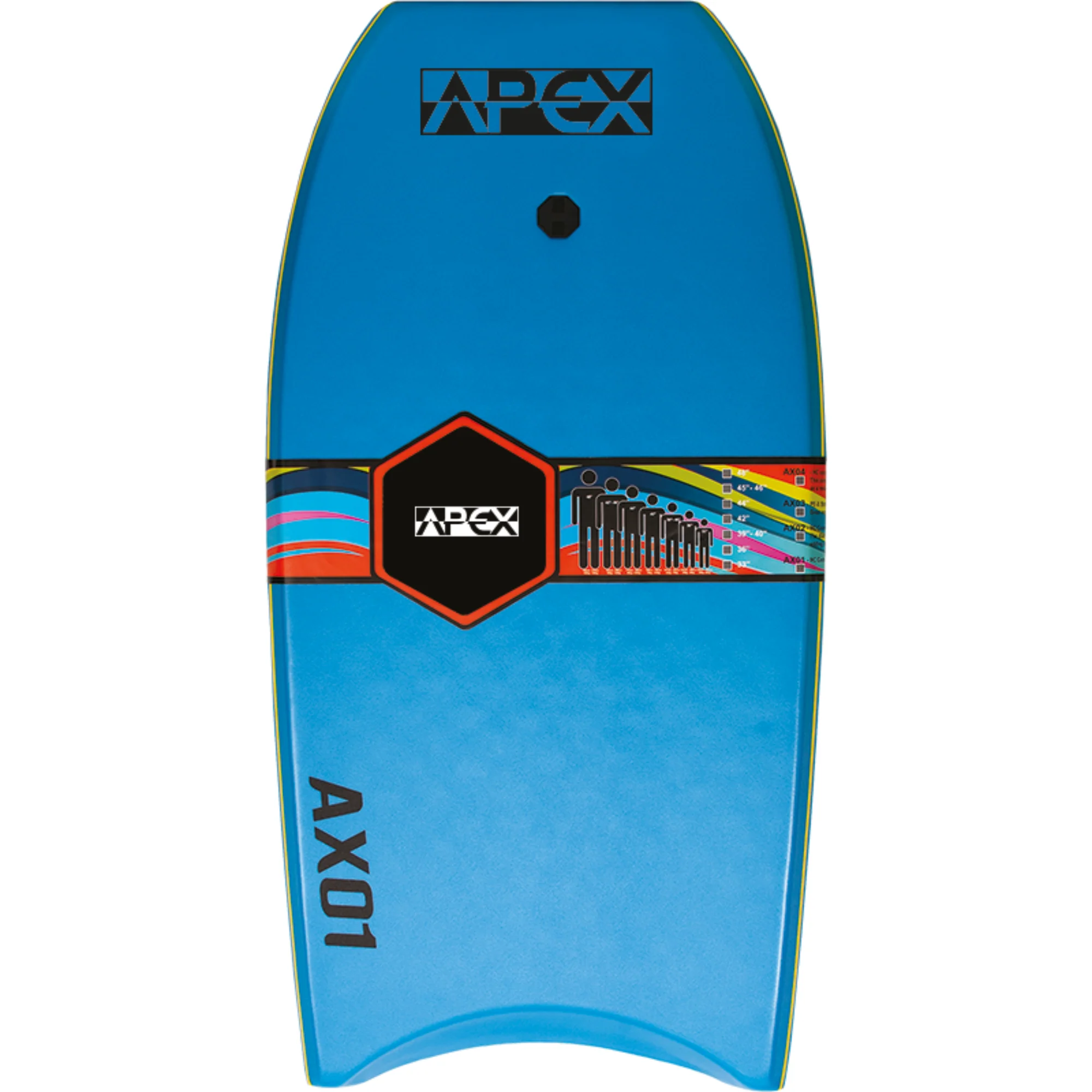 Alder Apex AX01 Bodyboard (39in)(Blue/Yellow)