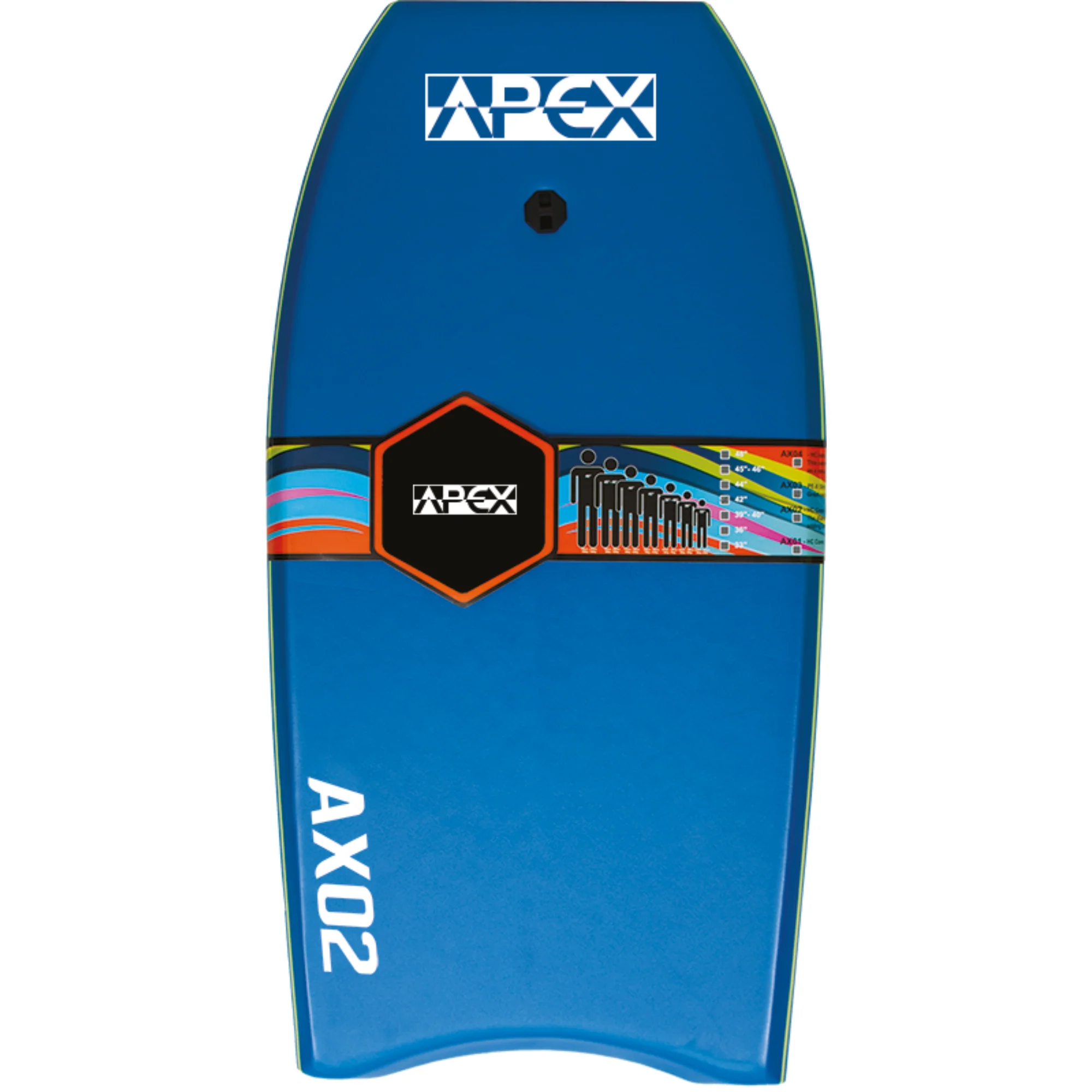 Alder Apex AX02 Bodyboard (48in)(Blue/Lime)