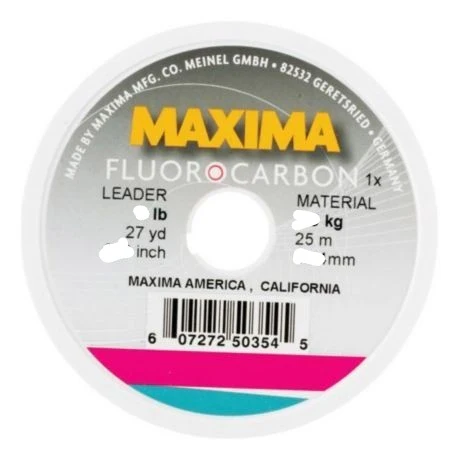 Maxima Fluorocarbon Line (5lb/25m/0.19mm)(White)