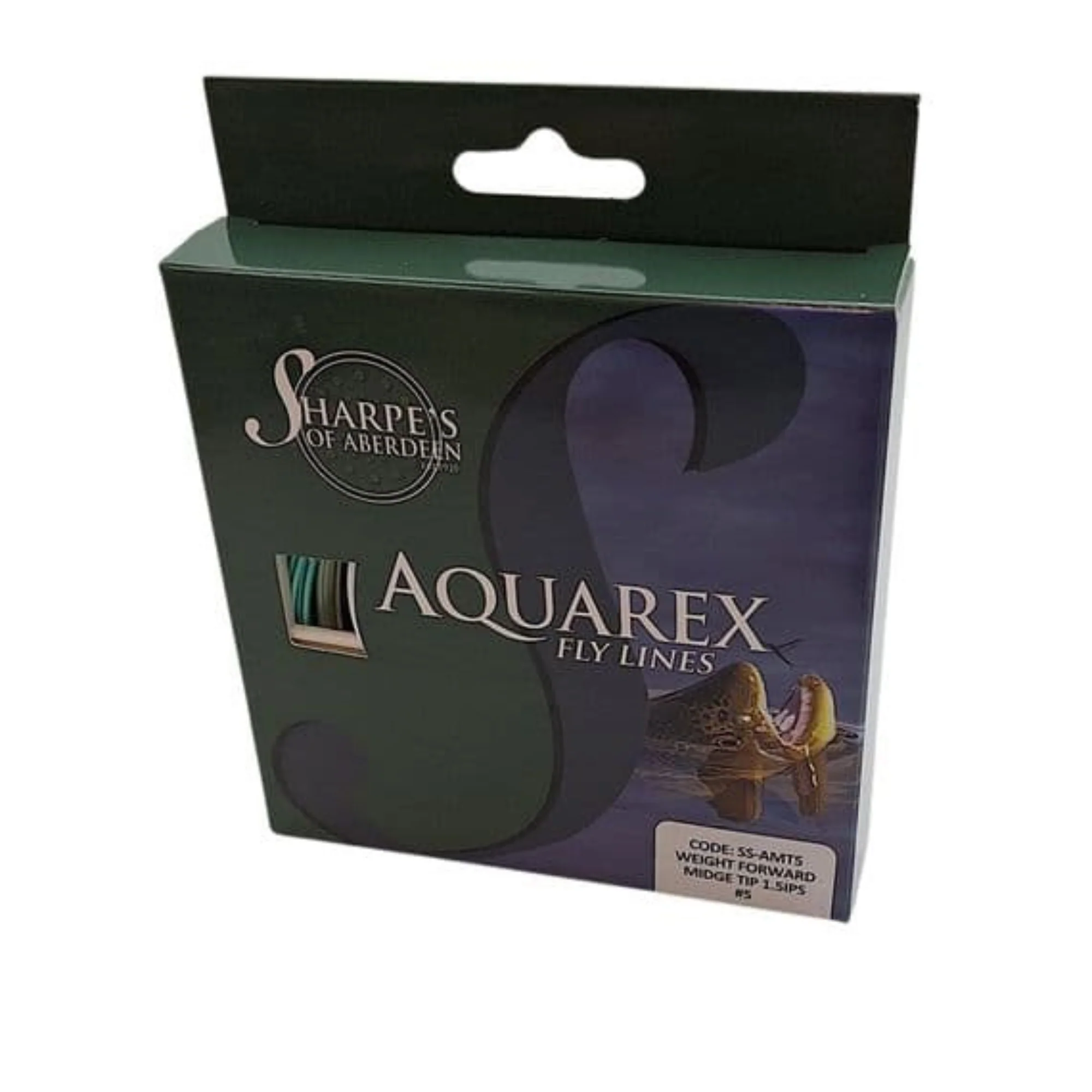 Sharpes of Aberdeen Aquarex Weight Forward Floating Midge Tip Fly Line (#6/100ft)(Black/Blue) - Image 4