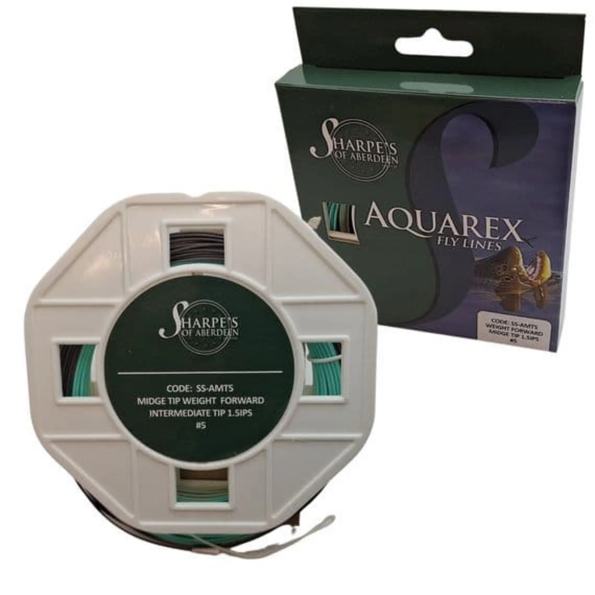 Sharpes of Aberdeen Aquarex Weight Forward Floating Midge Tip Fly Line (#7/100ft)(Blue/Black)