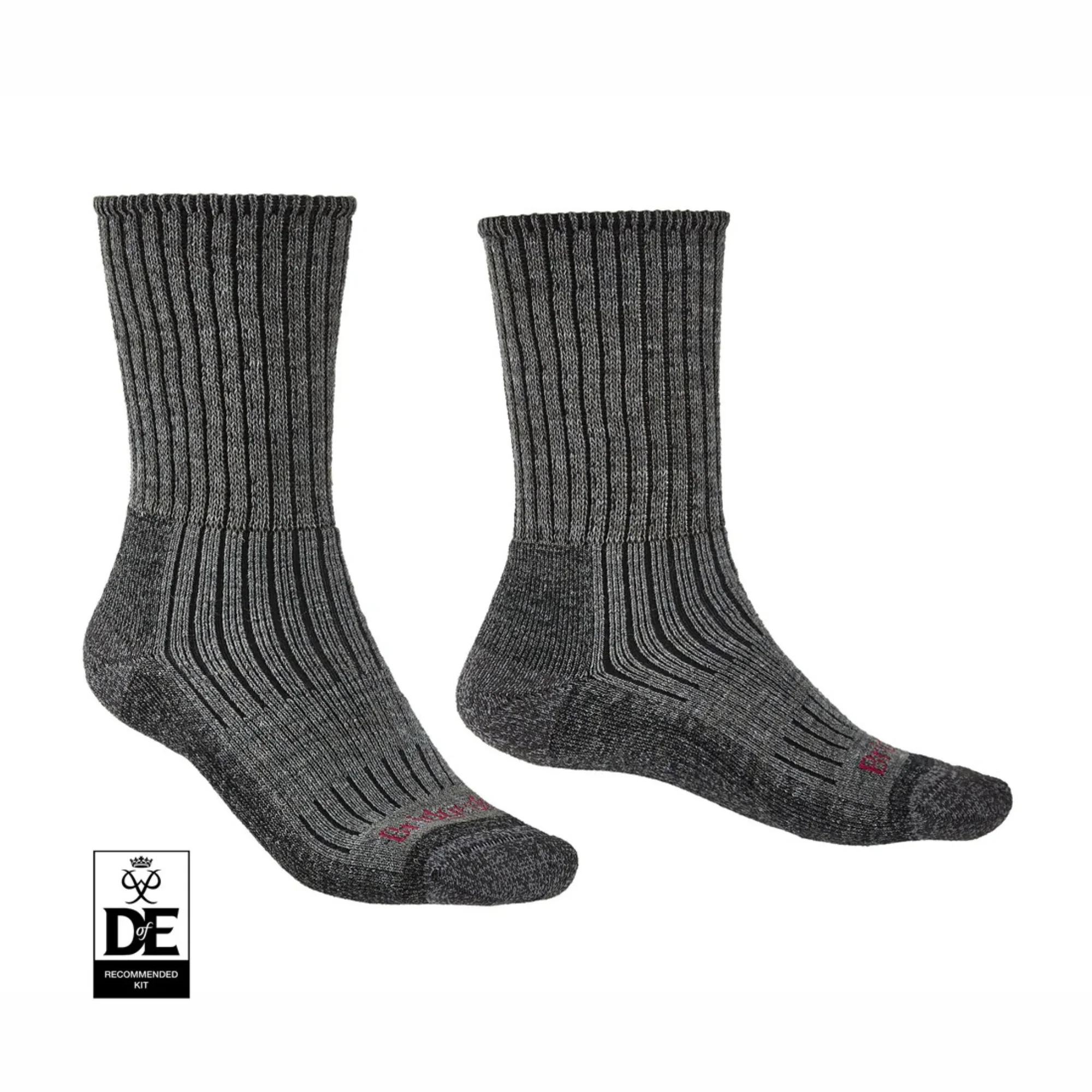 Bridgedale Men's Hike Midweight Merino Comfort Boot Length Socks (Charcoal) - Image 3