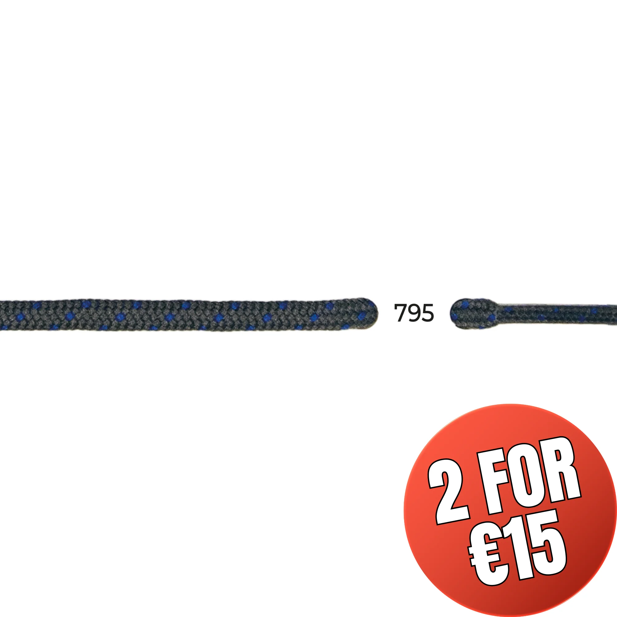 Barth 4mm/120cm Magic Round Laces (Grey/Dot)