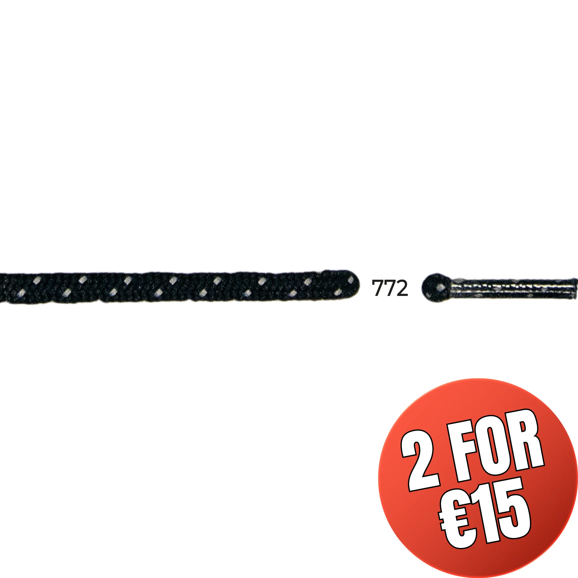 Barth 4mm/120cm Magic Round Laces (Black/Dot)