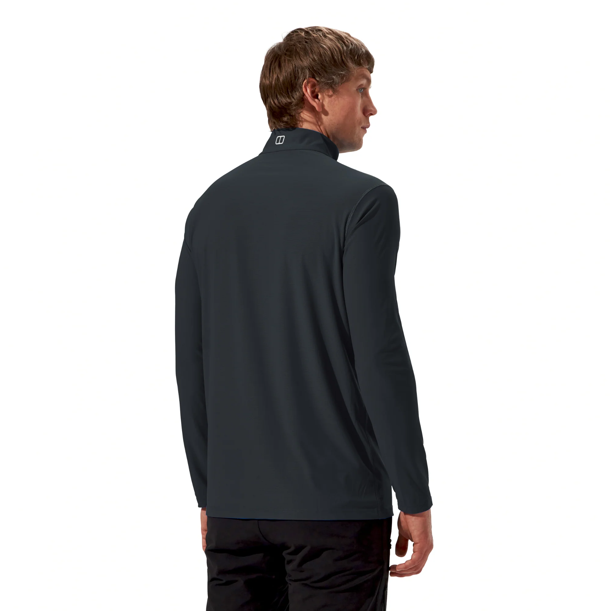 Berghaus Men's 24/7 Long Sleeve Half Zip Technical Base Layer Top (Black) - Image 3