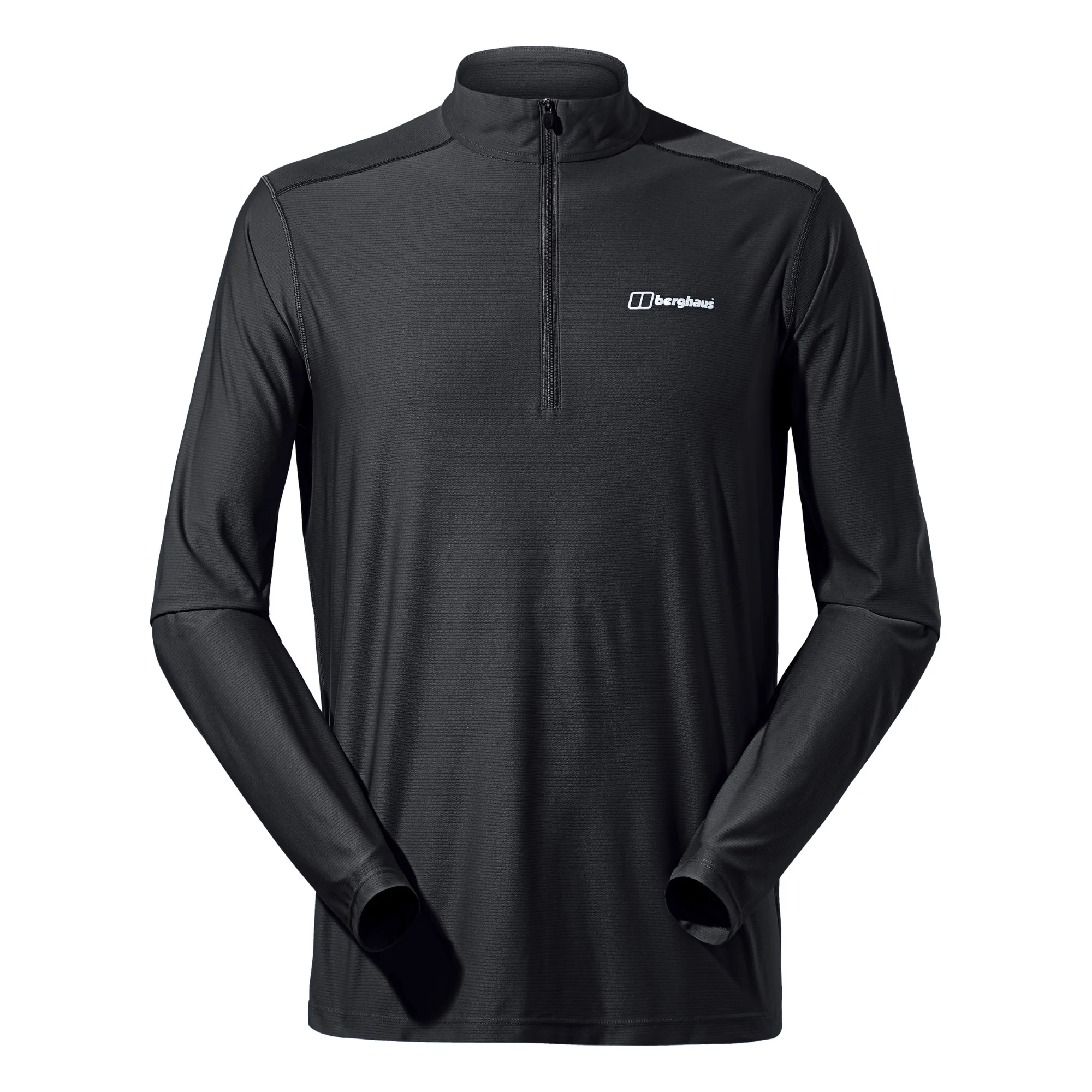 Berghaus Men's 24/7 Long Sleeve Half Zip Technical Base Layer Top (Black) - Image 9