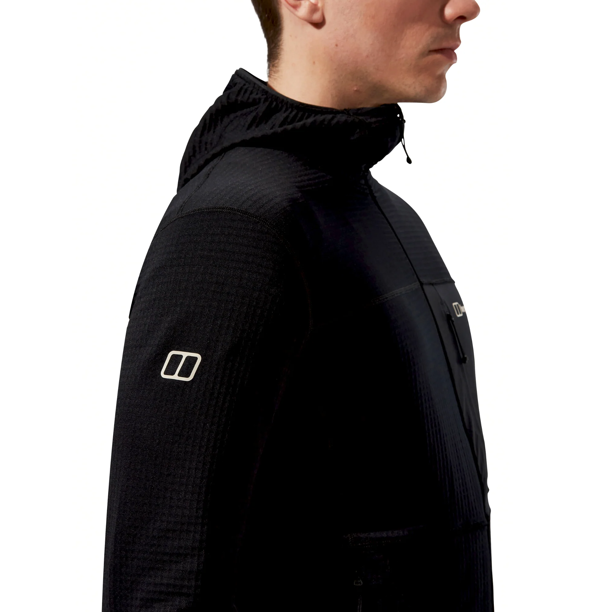 Berghaus Men's Ridge-Hiker Hooded Full Zip Fleece (Jet Black) - Image 4