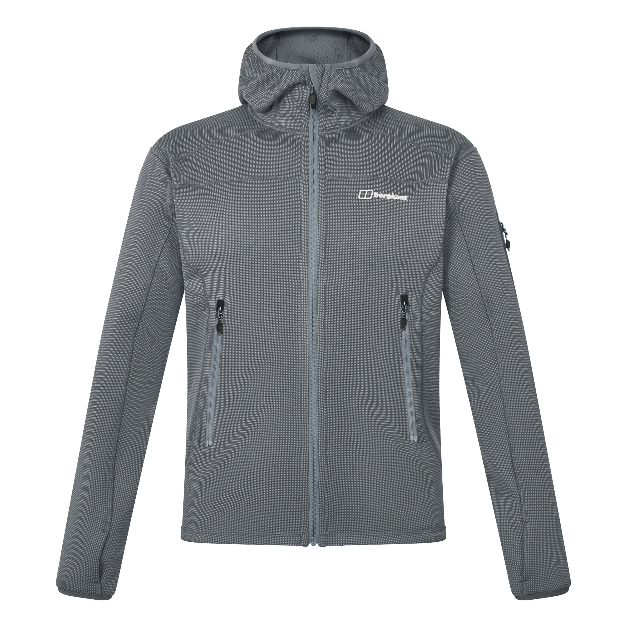 Berghaus Men's Pravitale Mountain 2.0 Hooded Full Zip Fleece (Granite/Cavern) - Image 12