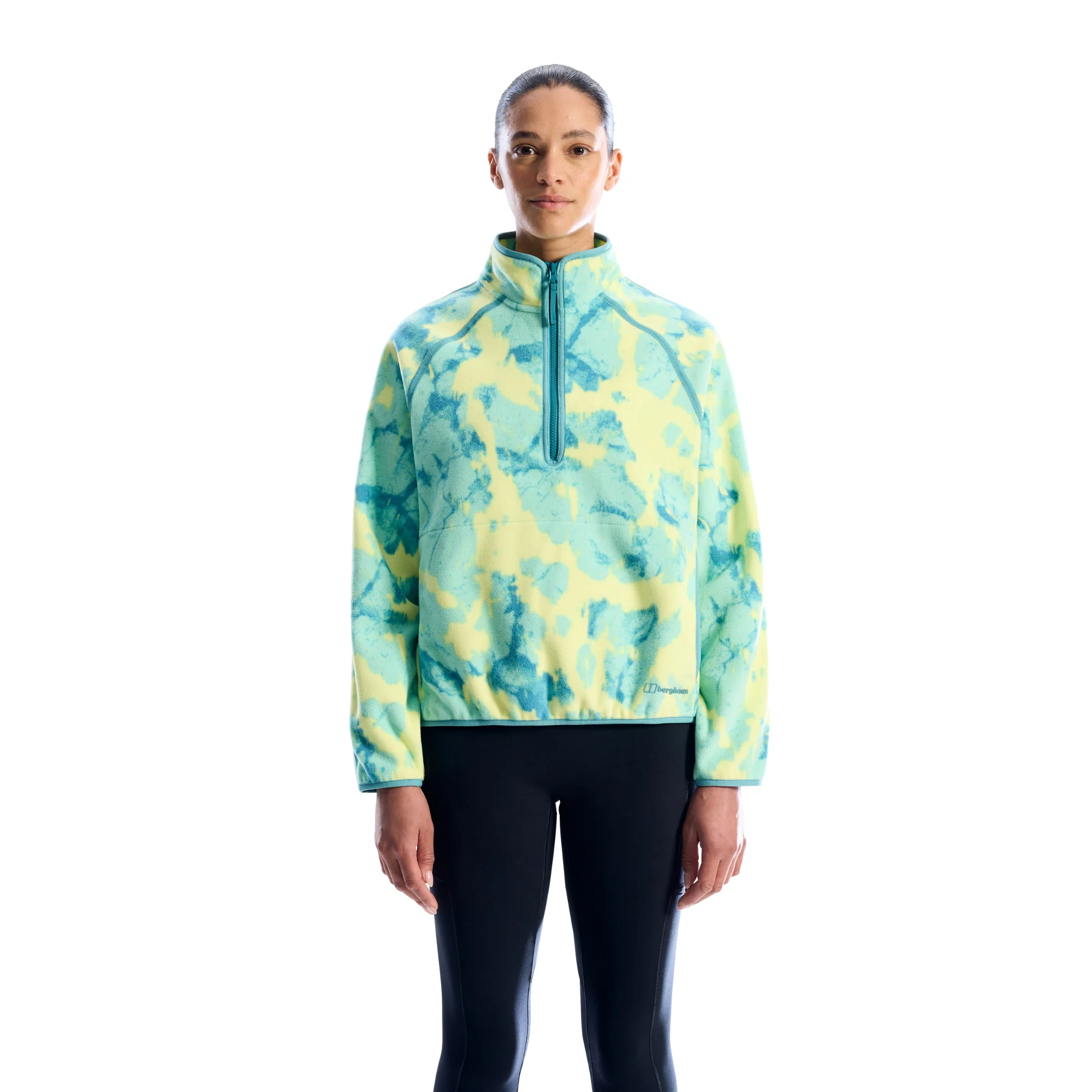 Berghaus Women's Bamburgh Half Zip Fleece Top (Light Electro Printed)