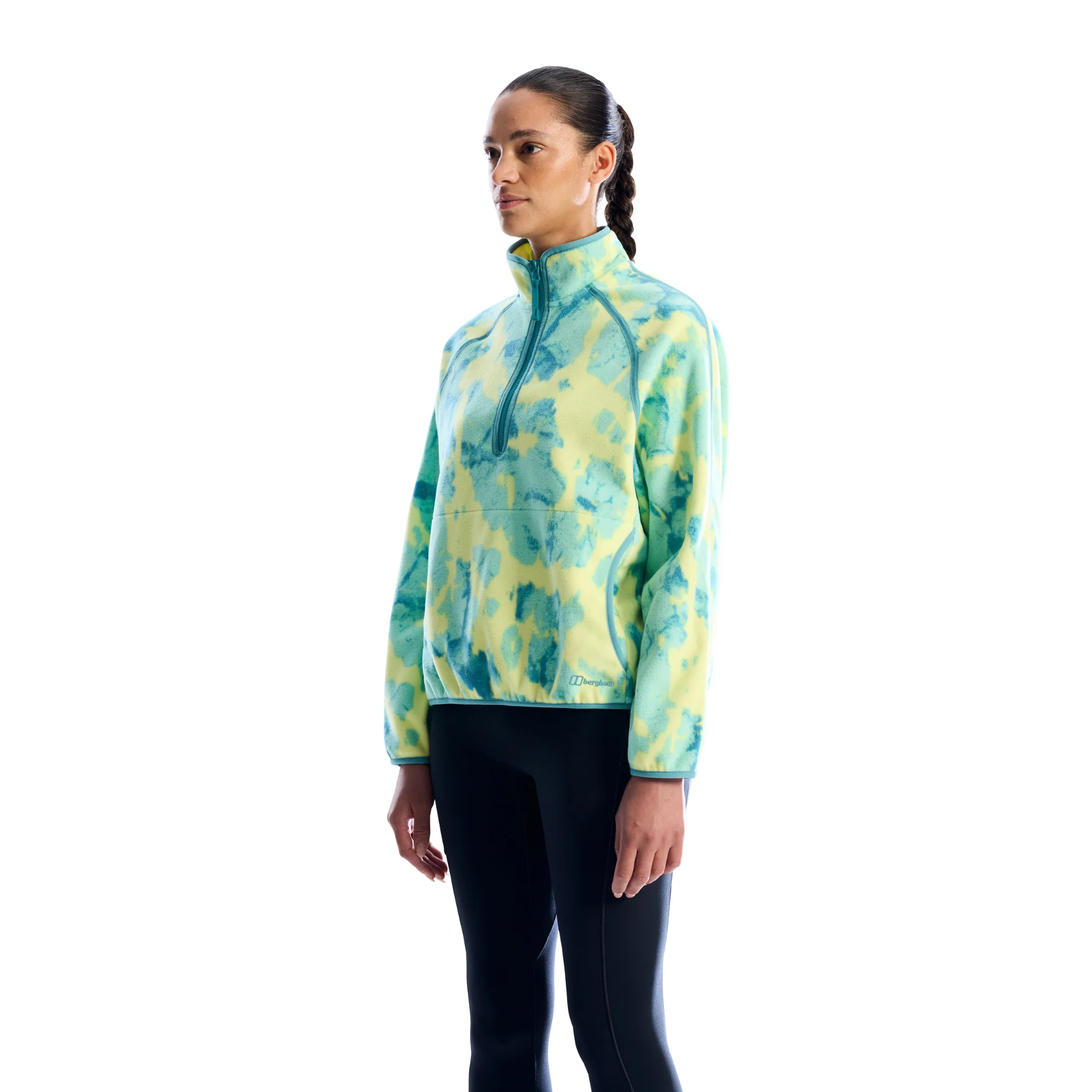 Berghaus Women's Bamburgh Half Zip Fleece Top (Light Electro Printed) - Image 2
