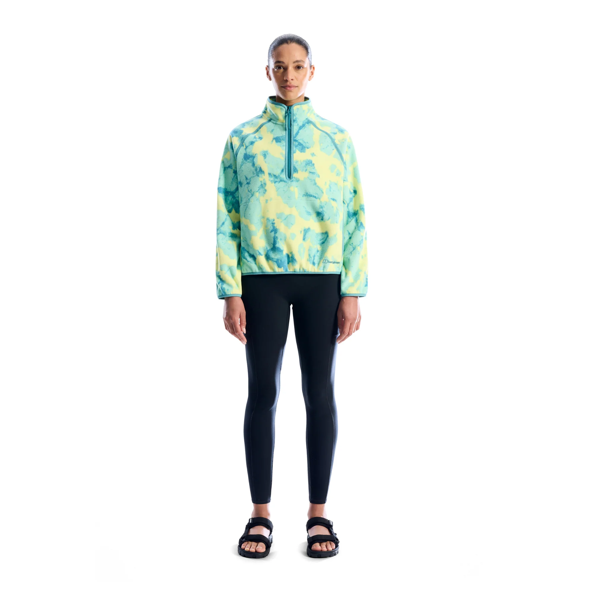 Berghaus Women's Bamburgh Half Zip Fleece Top (Light Electro Printed) - Image 5
