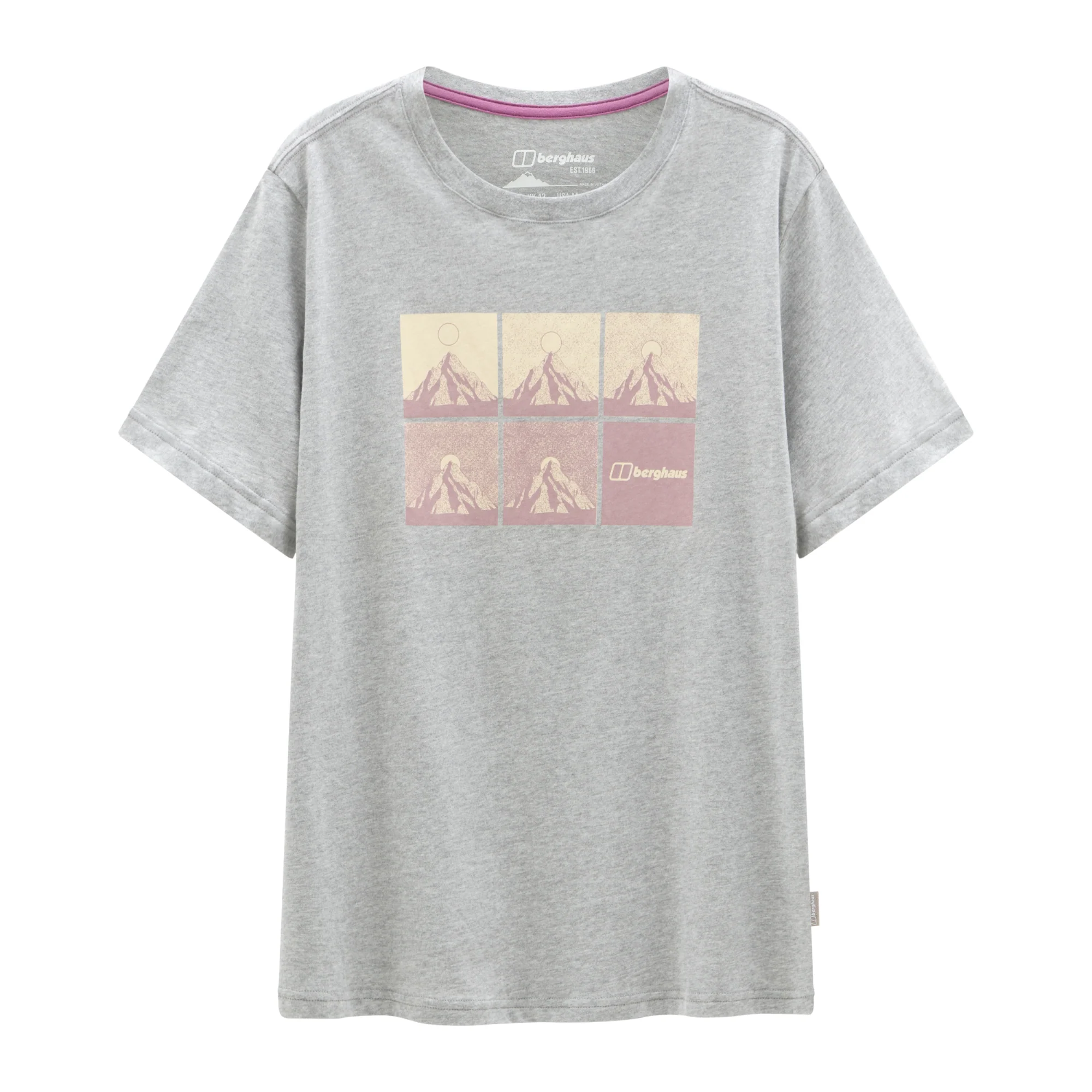 Berghaus Women's Mountainscape Essential Short Sleeve Tee (Light Grey Marl) - Image 7
