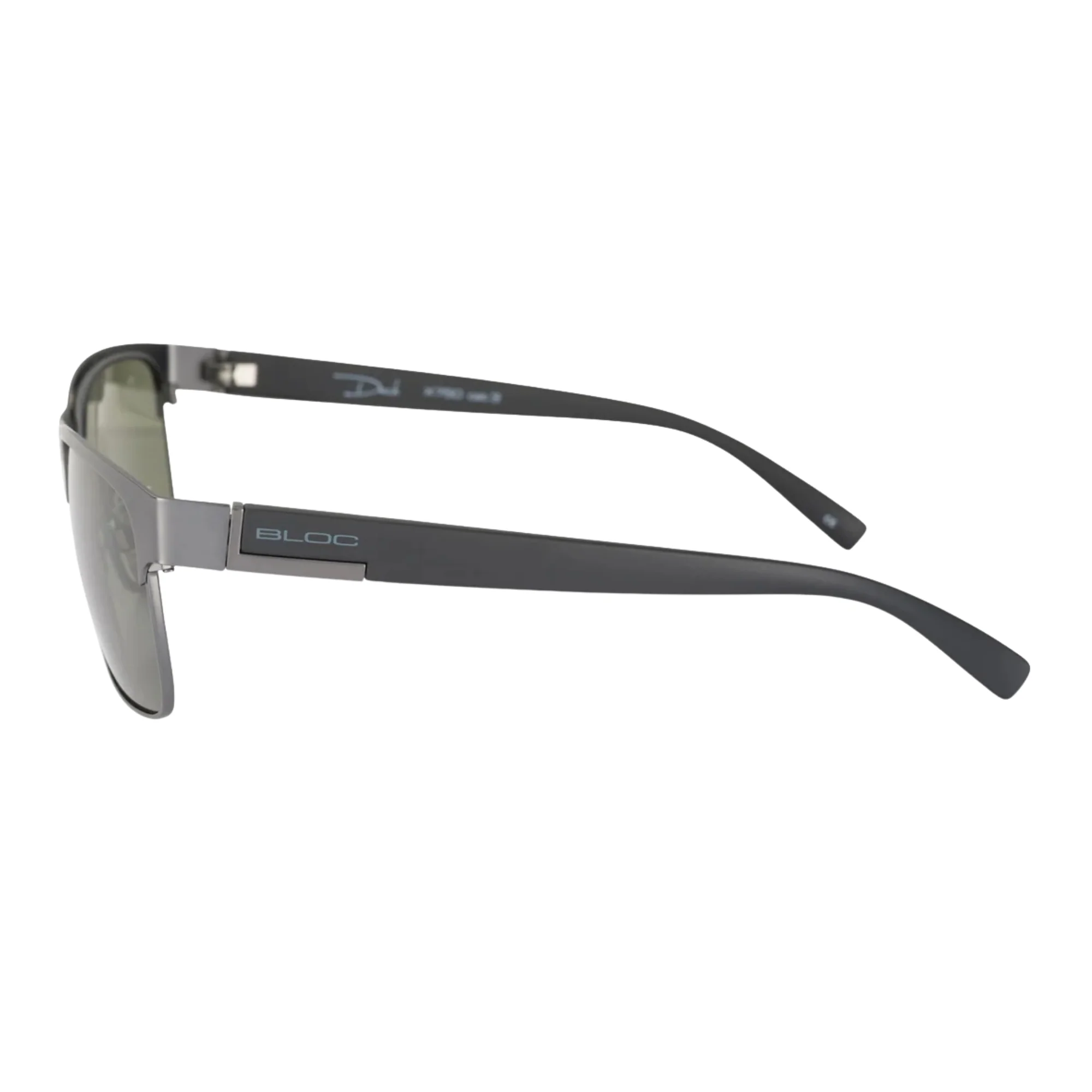 Bloc Eyewear Deck Sunglasses (Green Lens/Matt Gunmetal Frame/Matt Black Temple) - Image 2