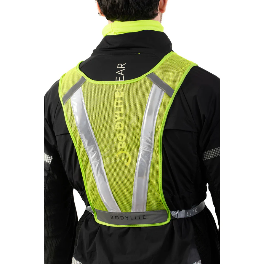 Bodylite Gear Unisex LED Reflective Vest (Neon Yellow) - Image 3