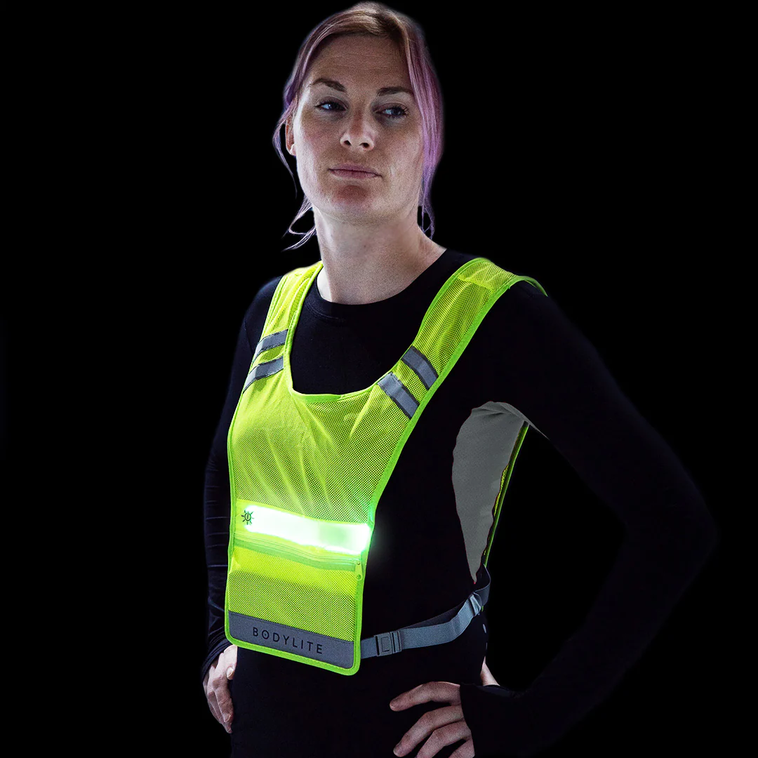 Bodylite Gear Unisex LED Reflective Vest (Neon Yellow) - Image 6