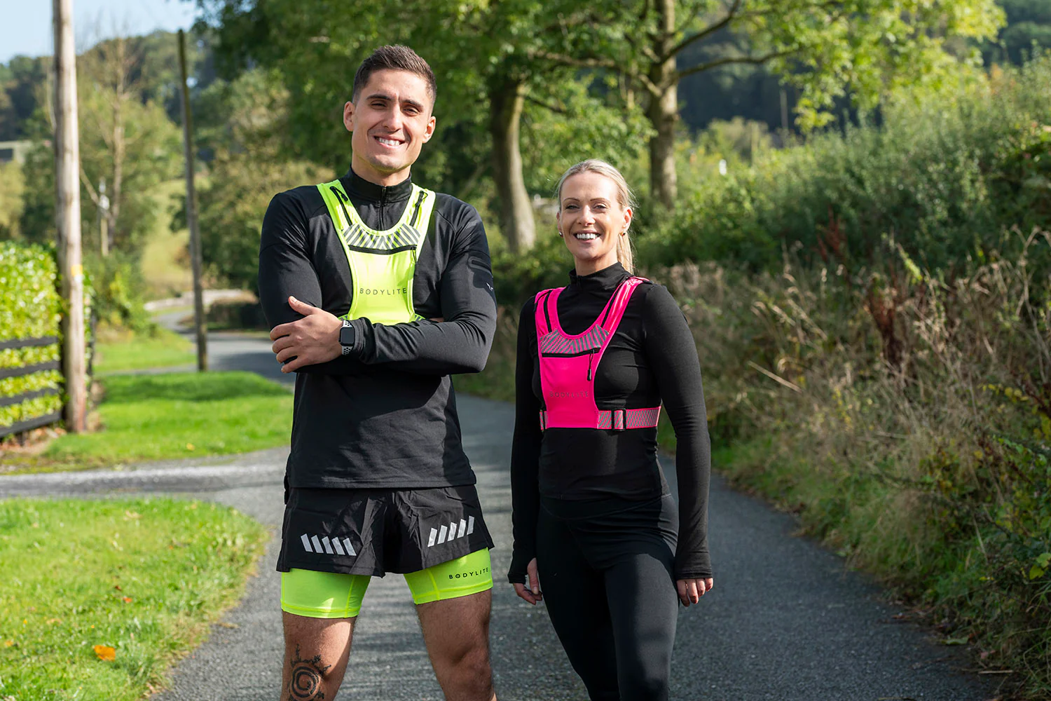 Bodylite Unisex Reflective Shorts (Neon Yellow) - Image 3