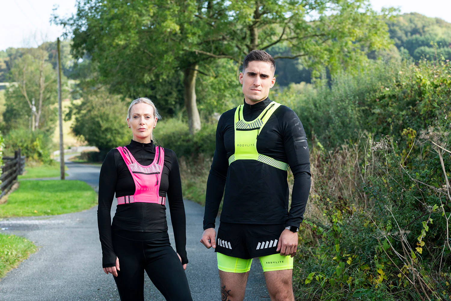 Bodylite Unisex Reflective Shorts (Neon Yellow) - Image 4