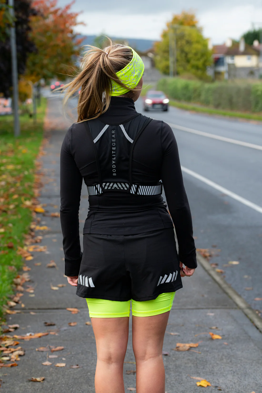 Bodylite Unisex Reflective Shorts (Neon Yellow) - Image 7