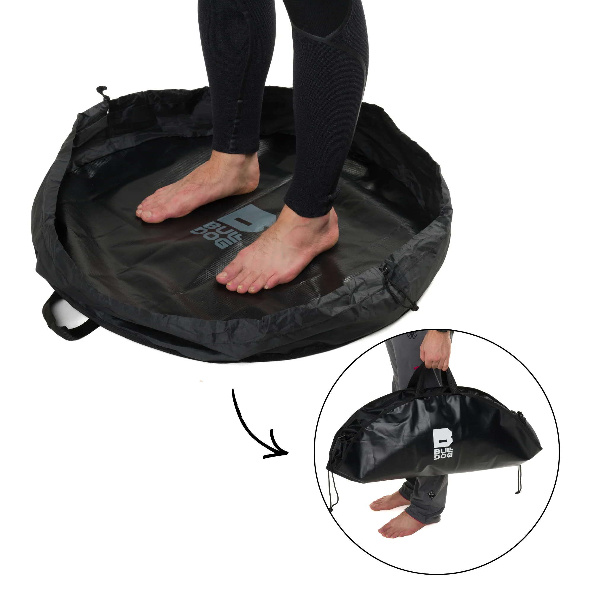 Bulldog Swim/Watersports Changing Mat/Bag (Black)