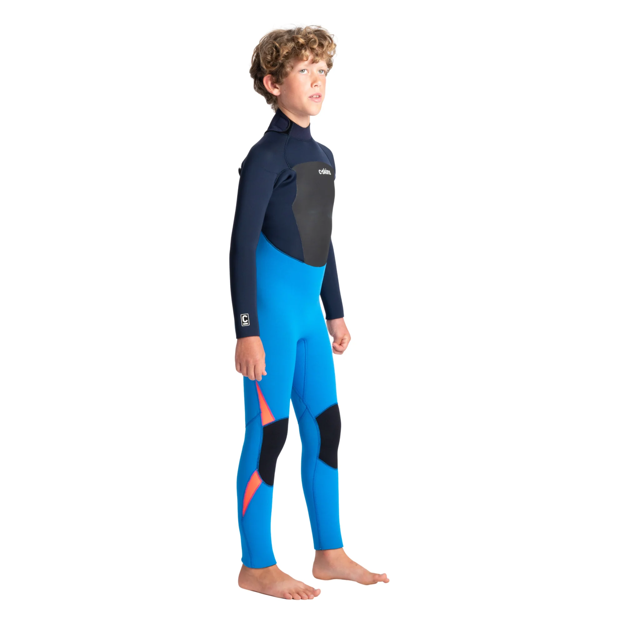 C-Skins Junior Legend 5/4/3mm GBS Steamer Wetsuit (Cyan/Slate/Multi) - Image 5