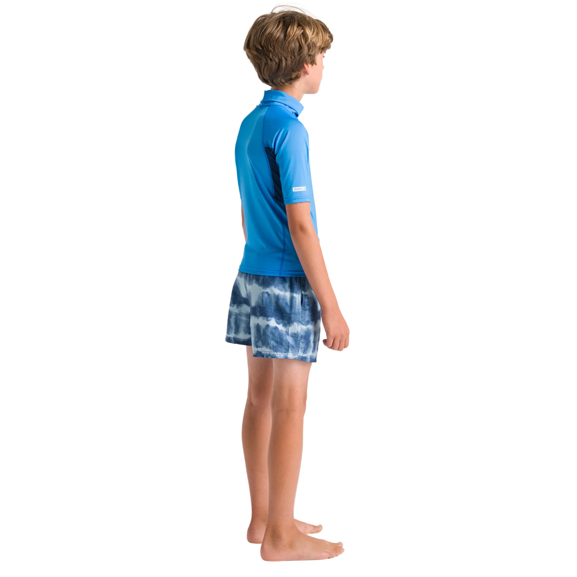 C-Skins Junior NuWave Rash X Short Sleeve Rash Vest (Cyan/Slate/Multi) - Image 8