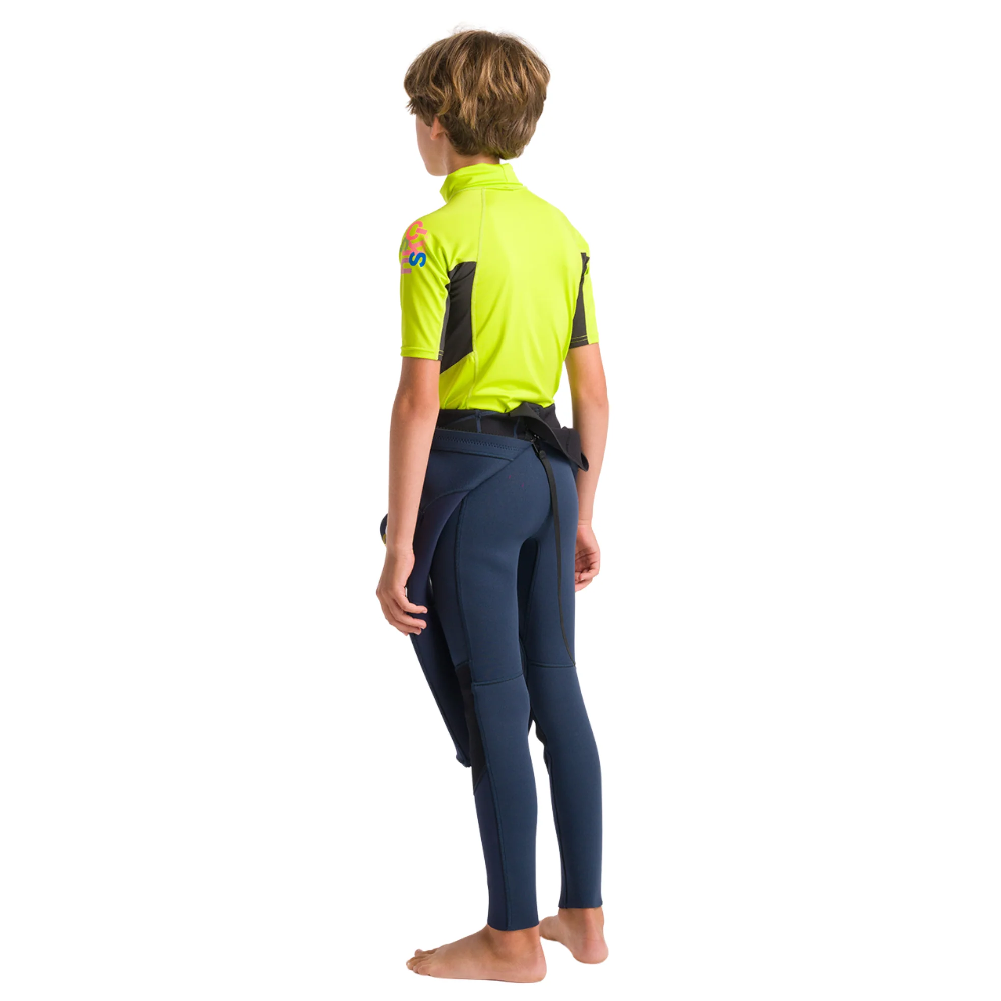 C-Skins Junior NuWave Rash X UPF50+ Short Sleeve Rash Vest (Lime/Anthracite/Multi) - Image 11