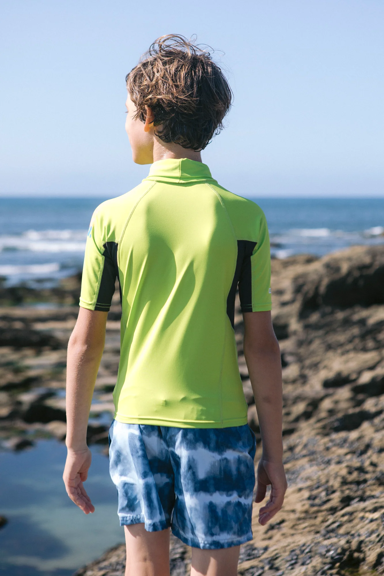 C-Skins Junior NuWave Rash X UPF50+ Short Sleeve Rash Vest (Lime/Anthracite/Multi) - Image 13