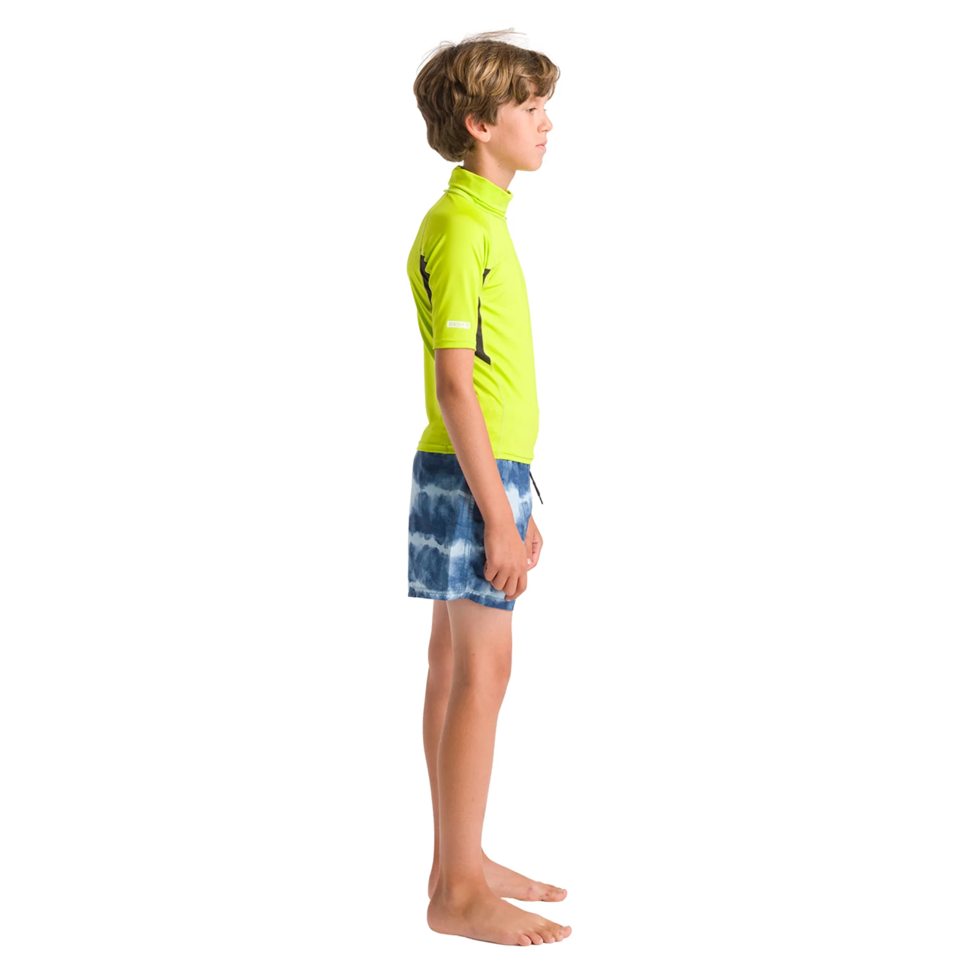 C-Skins Junior NuWave Rash X UPF50+ Short Sleeve Rash Vest (Lime/Anthracite/Multi) - Image 5
