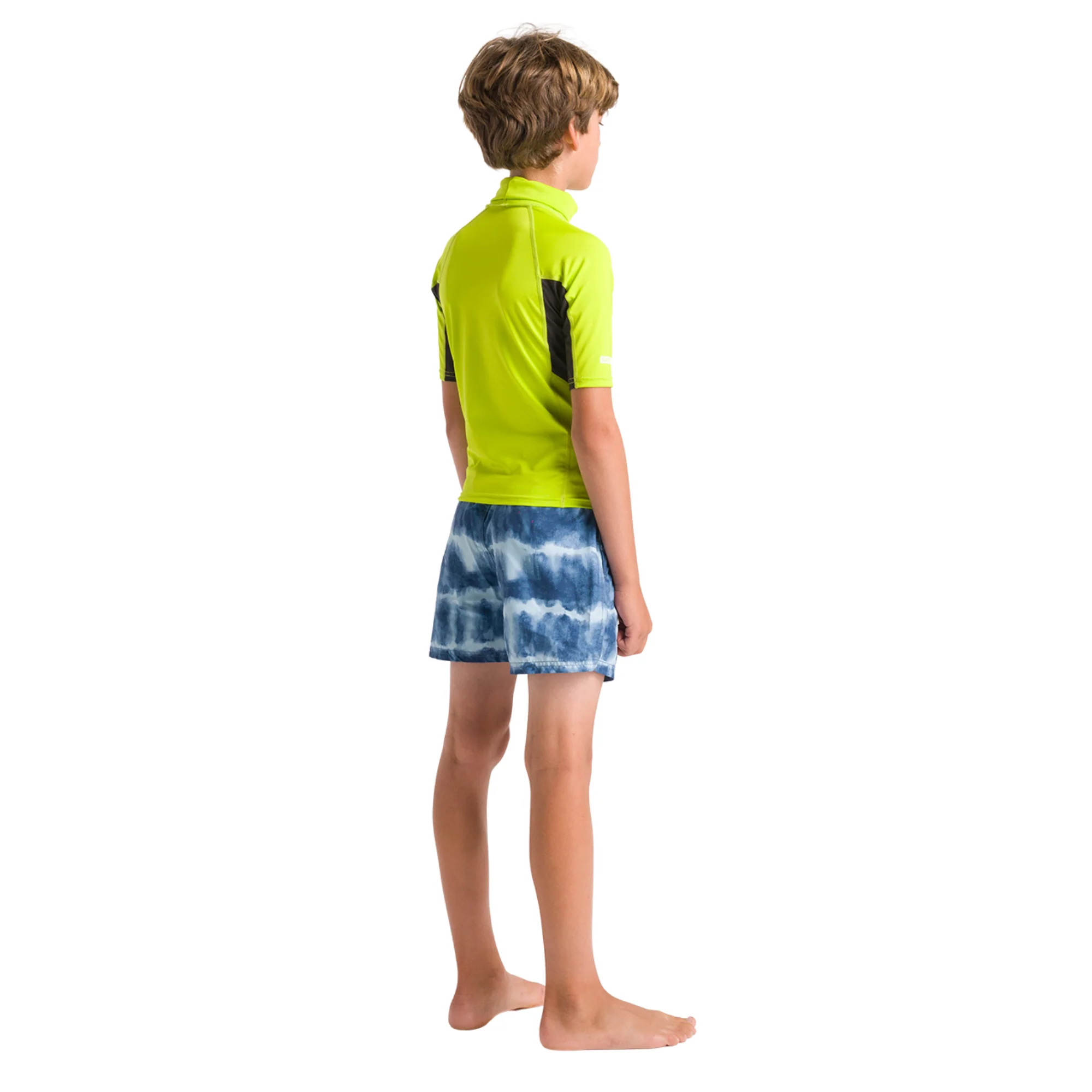 C-Skins Junior NuWave Rash X UPF50+ Short Sleeve Rash Vest (Lime/Anthracite/Multi) - Image 7