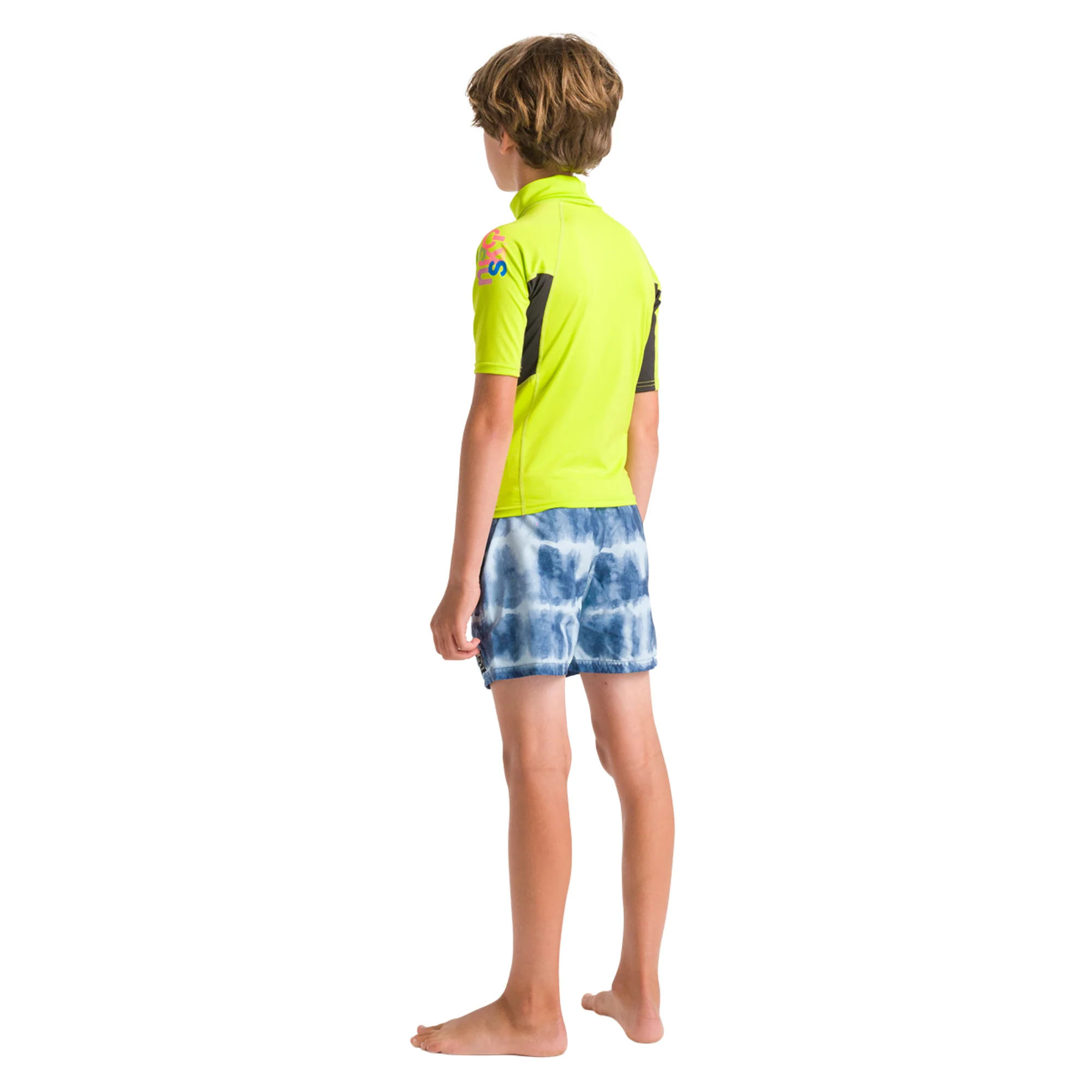C-Skins Junior NuWave Rash X UPF50+ Short Sleeve Rash Vest (Lime/Anthracite/Multi) - Image 8