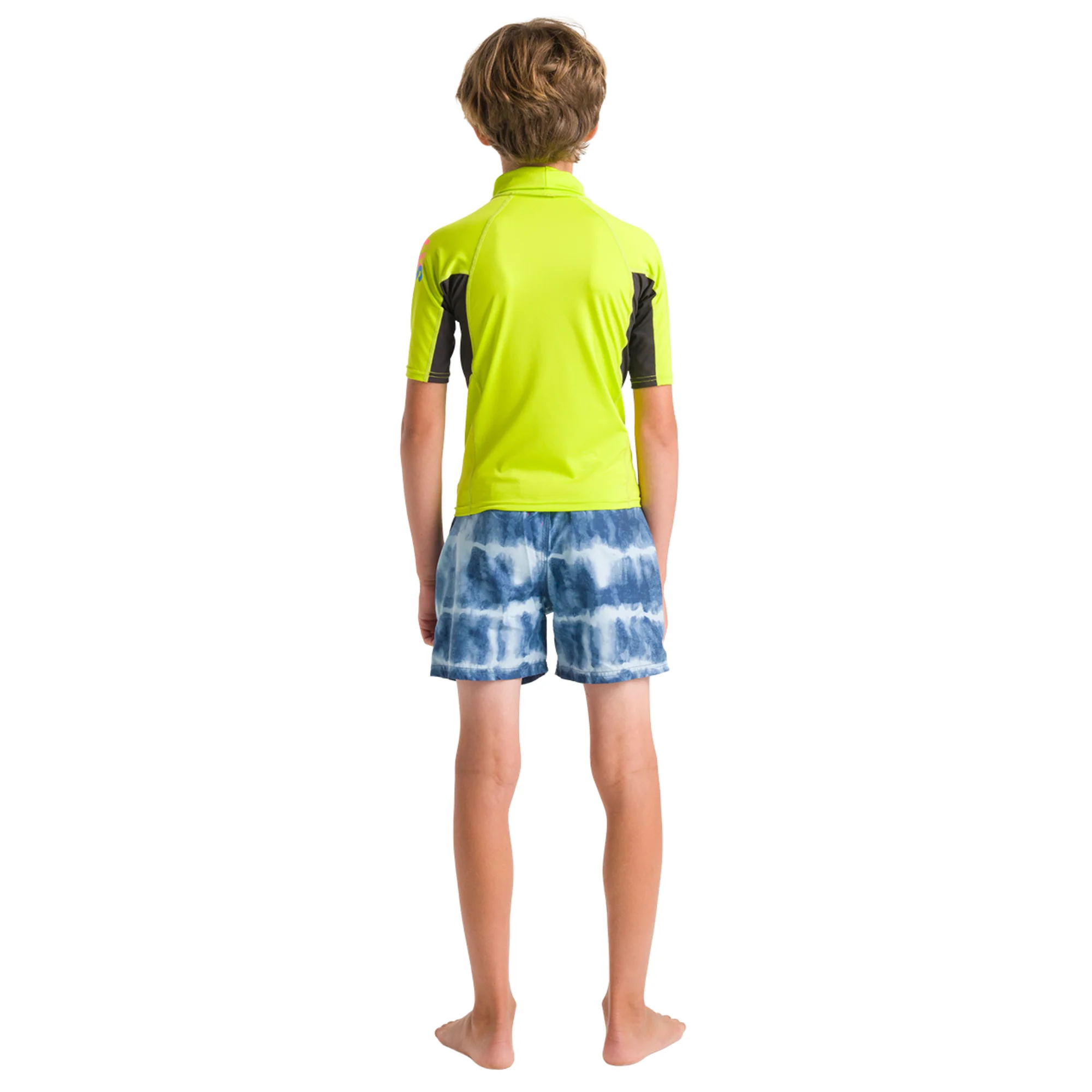 C-Skins Junior NuWave Rash X UPF50+ Short Sleeve Rash Vest (Lime/Anthracite/Multi) - Image 9