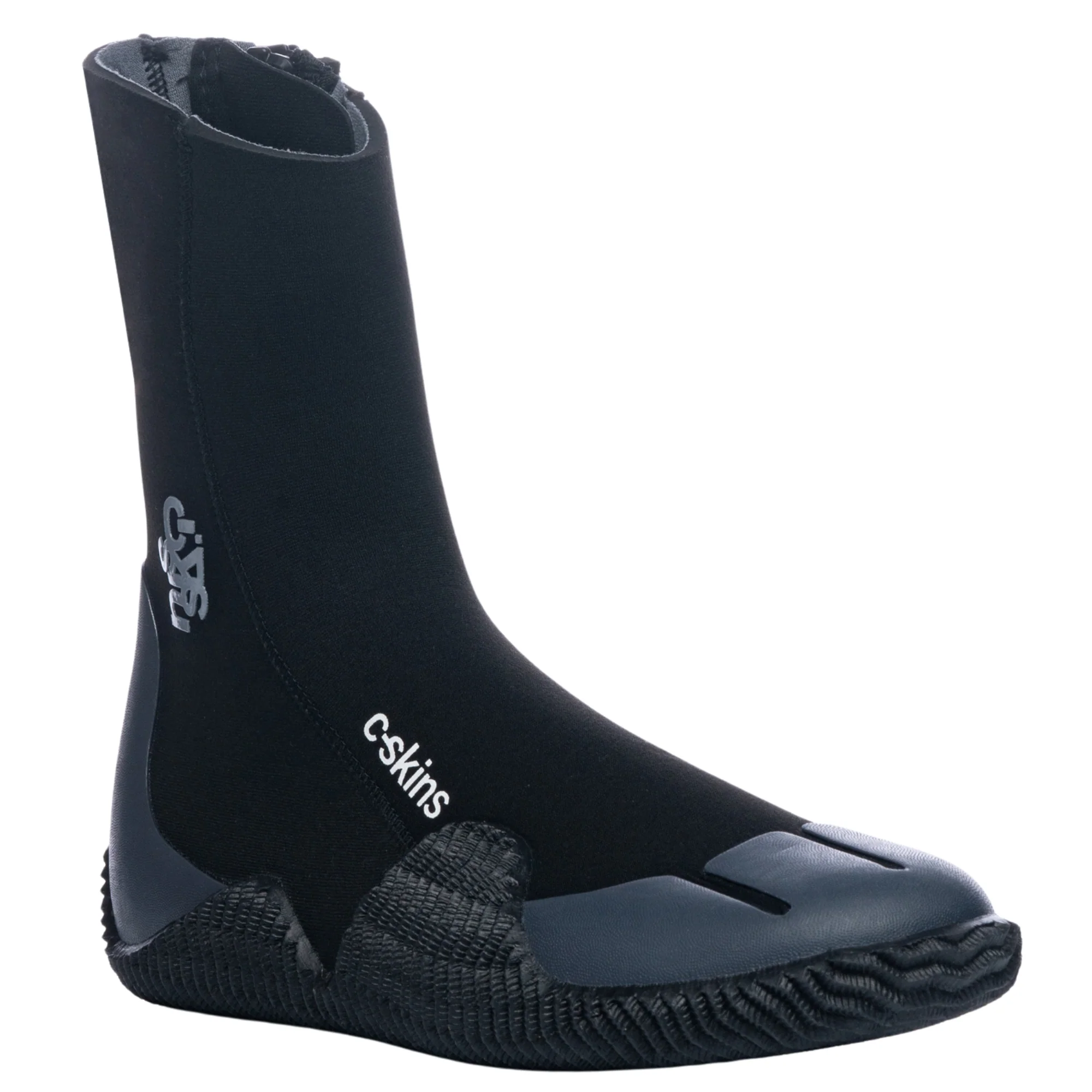 C-Skins Unisex Legend Zipped Round Toe GBS Neoprene Thermal Swim/Watersports Boots (Black/Charcoal)(5mm) - Image 2