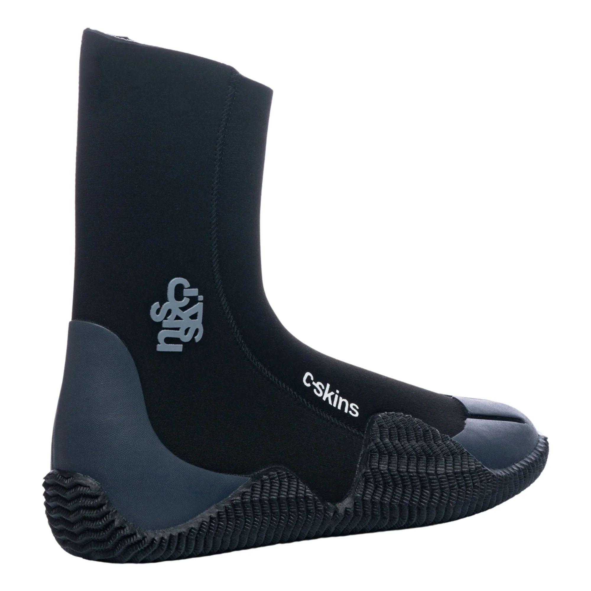 C-Skins Unisex Legend Zipped Round Toe GBS Neoprene Thermal Swim/Watersports Boots (Black/Charcoal)(5mm) - Image 3