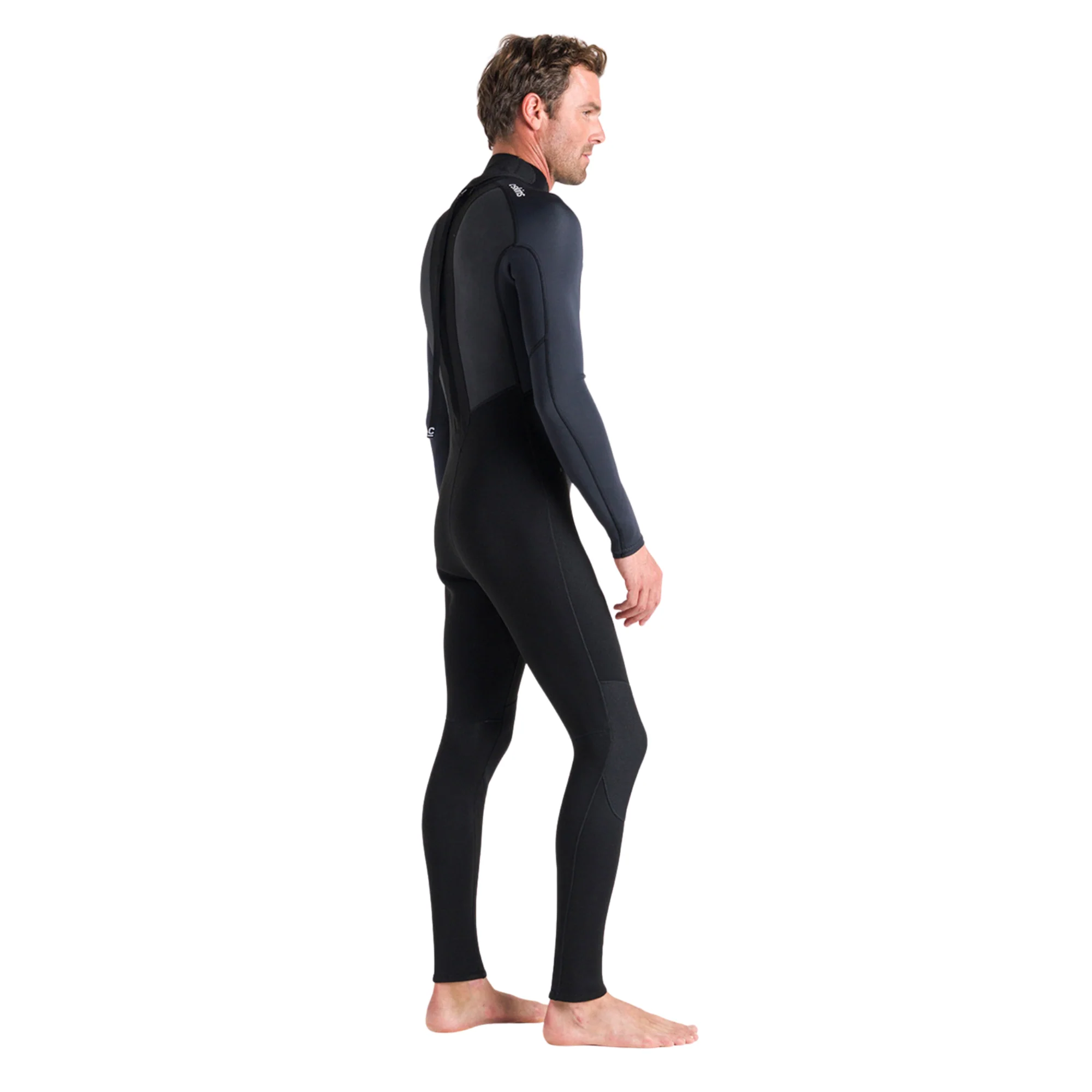 C-Skins Men's Element 3/2mm Flatlock Steamer Wetsuit (Black/Anthracite/Cyan) - Image 6