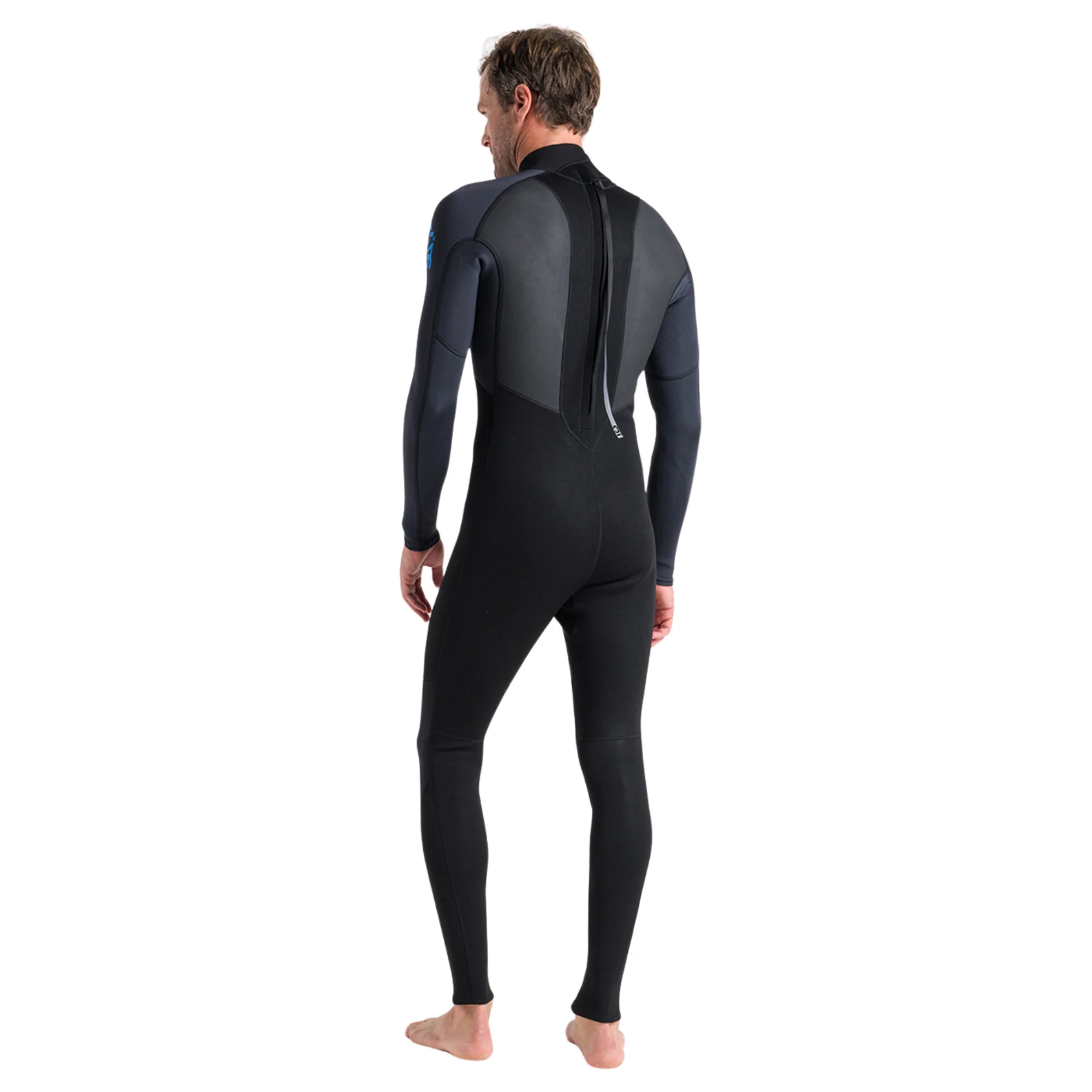 C-Skins Men's Element 3/2mm Flatlock Steamer Wetsuit (Black/Anthracite/Cyan) - Image 7