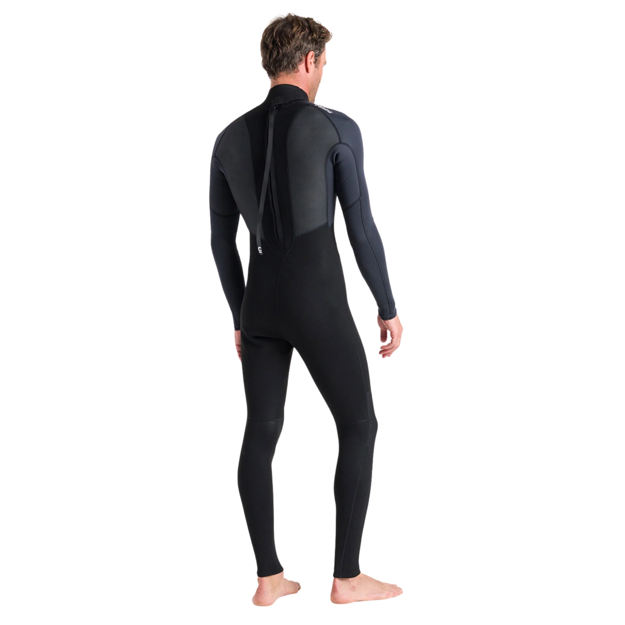 C-Skins Men's Element 3/2mm Flatlock Steamer Wetsuit (Black/Anthracite/Cyan) - Image 8