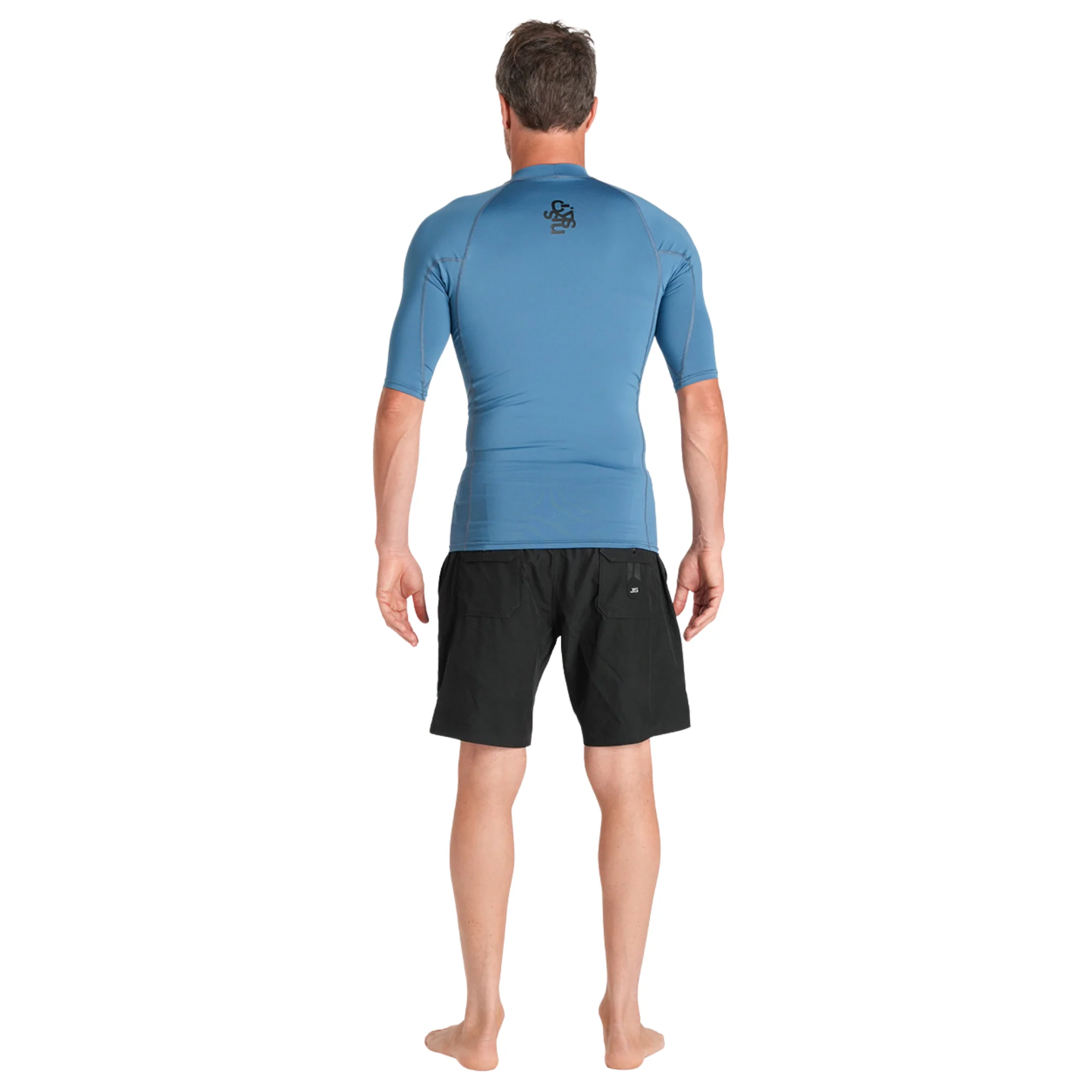 C-Skins Men's NuWave UV Basics UPF50 Short Sleeve Rash Vest (Steel Blue) - Image 10