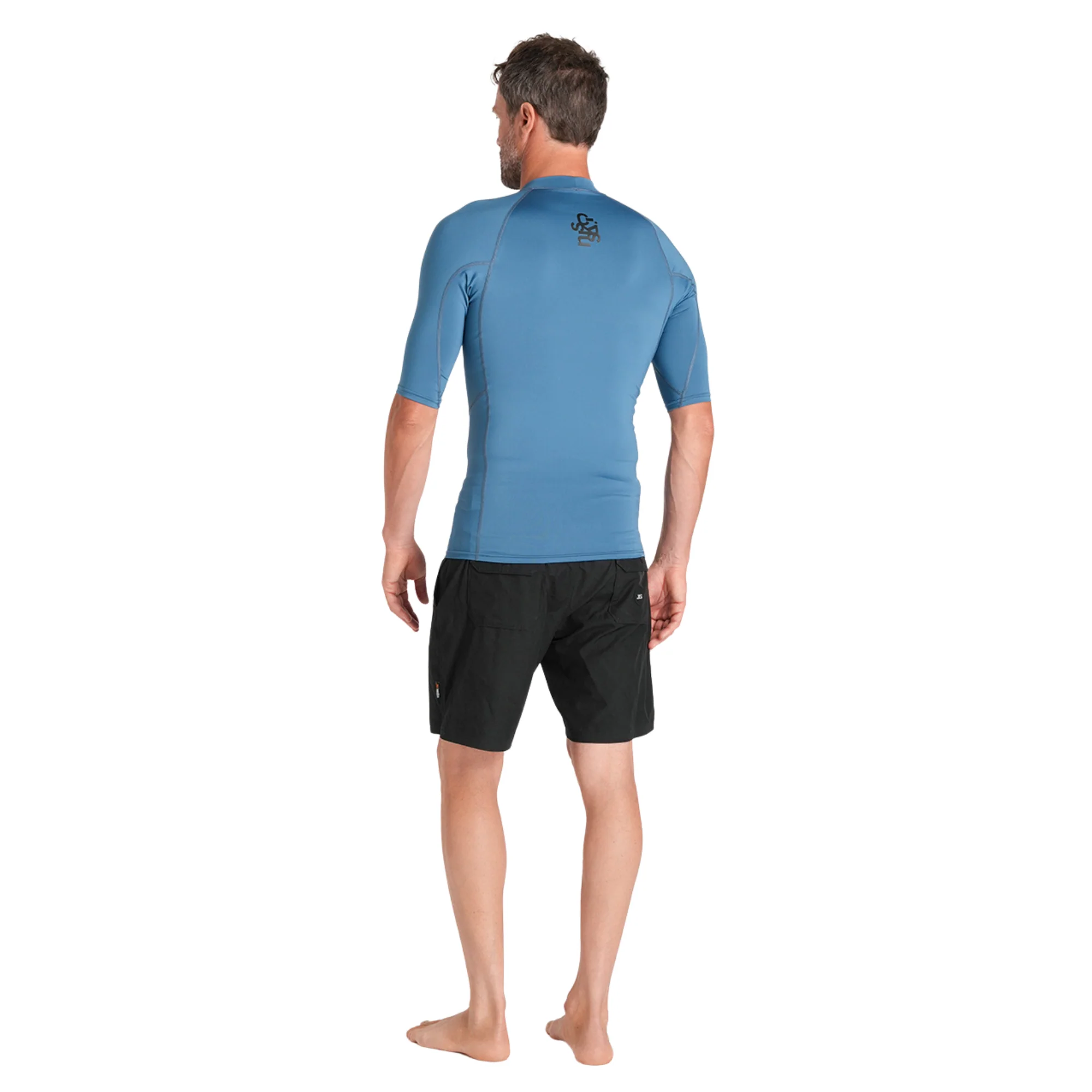 C-Skins Men's NuWave UV Basics UPF50 Short Sleeve Rash Vest (Steel Blue) - Image 11