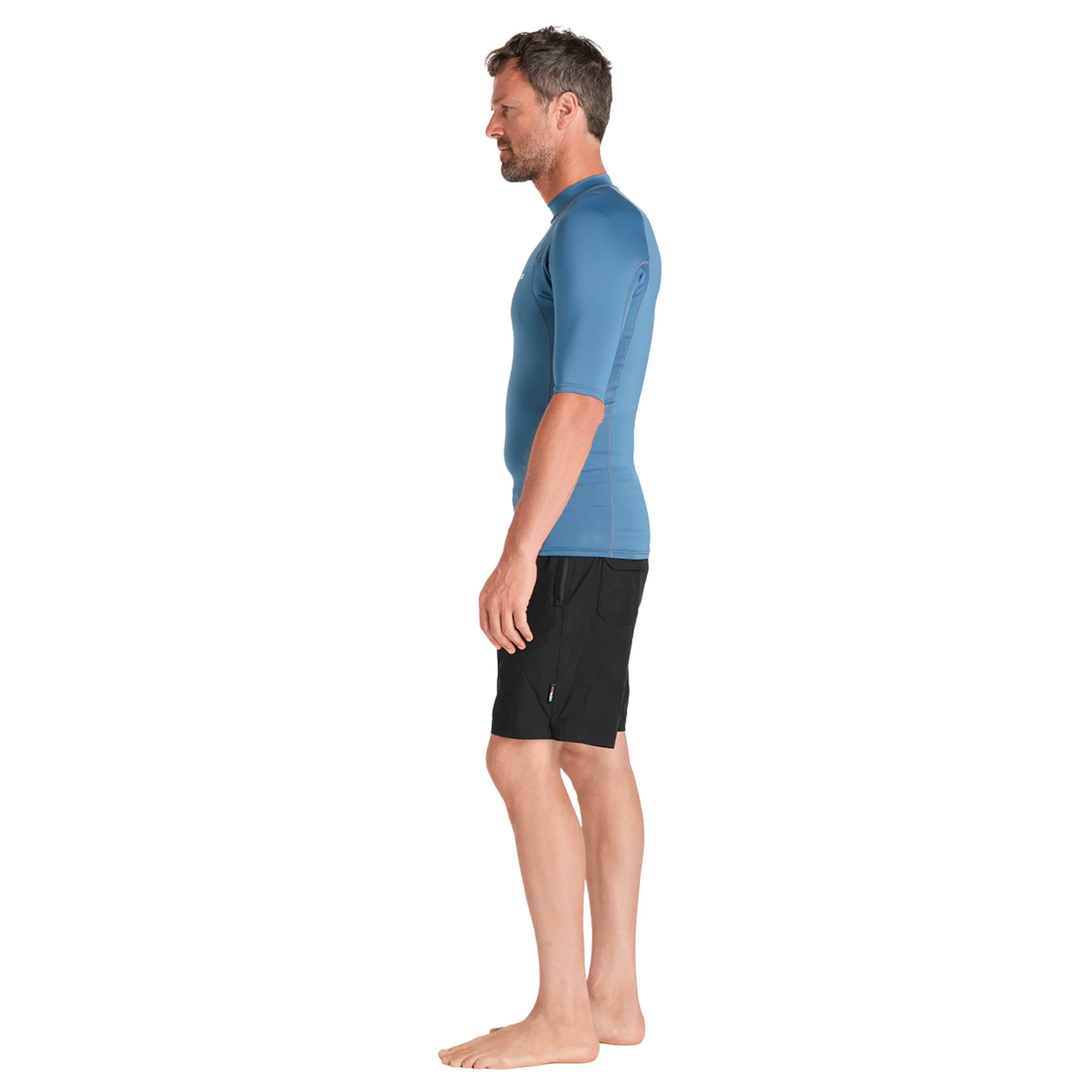 C-Skins Men's NuWave UV Basics UPF50 Short Sleeve Rash Vest (Steel Blue) - Image 7
