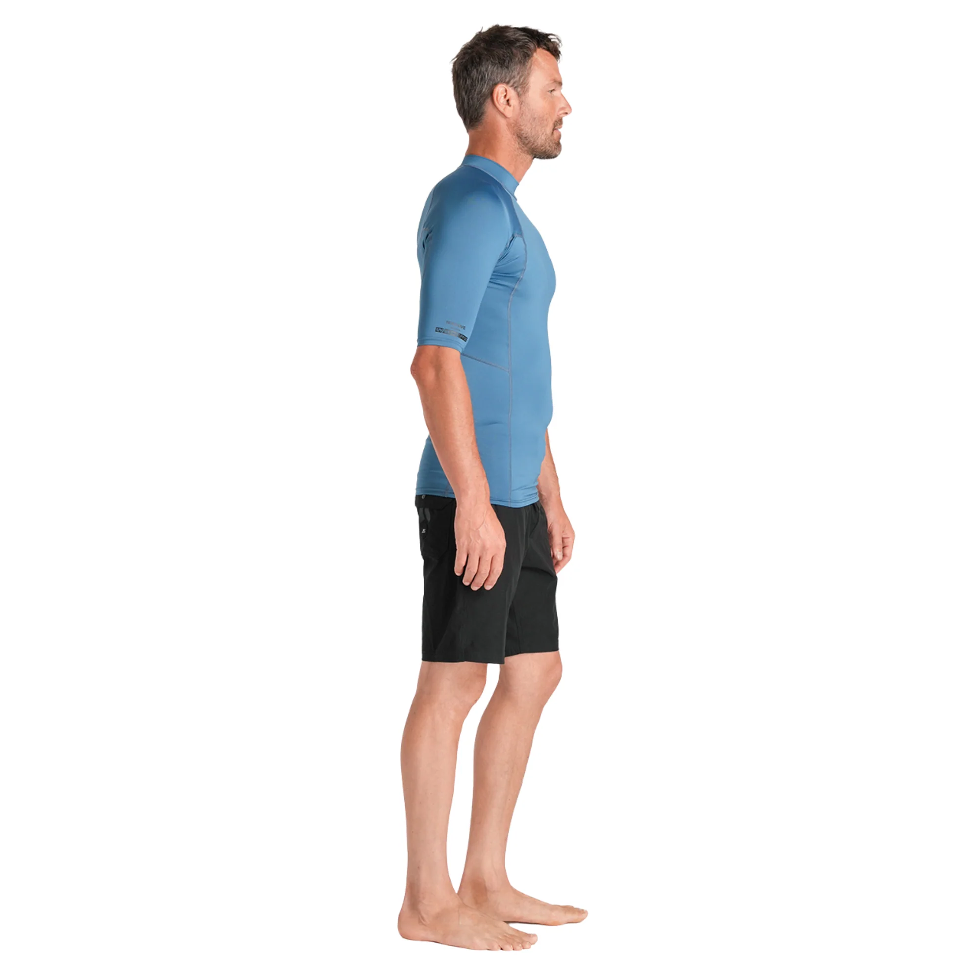 C-Skins Men's NuWave UV Basics UPF50 Short Sleeve Rash Vest (Steel Blue) - Image 8