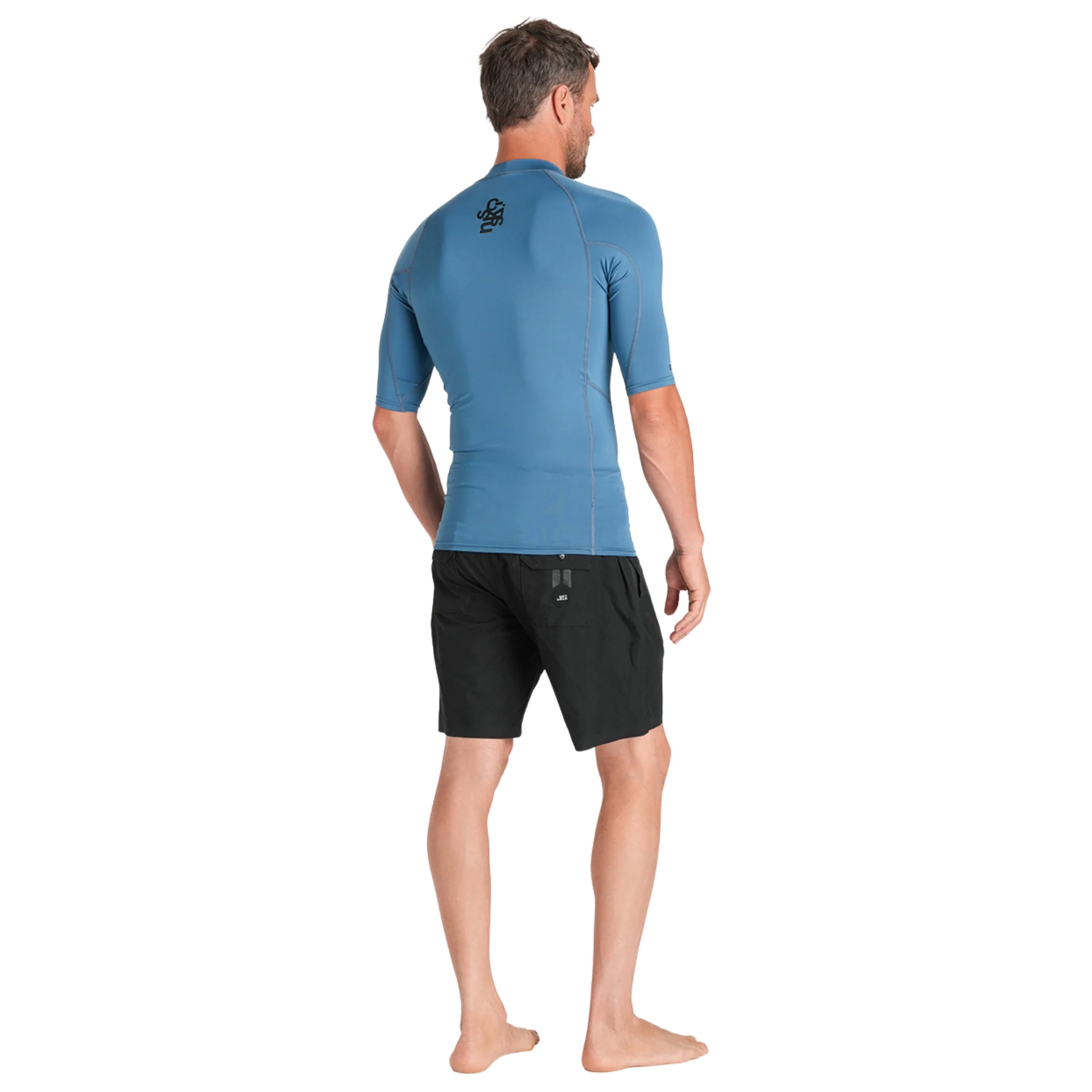 C-Skins Men's NuWave UV Basics UPF50 Short Sleeve Rash Vest (Steel Blue) - Image 9
