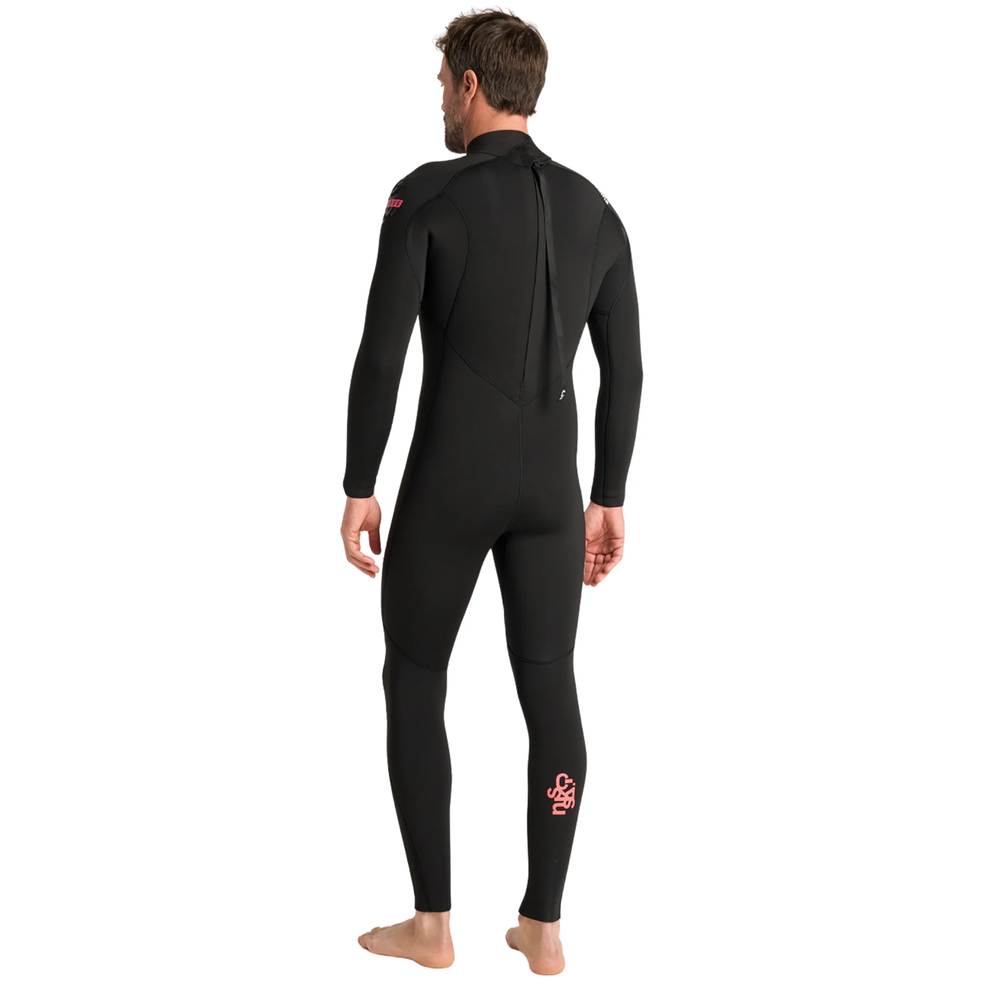 C-Skins Men's NuWave Legend 5/4/3mm Back Zip GBS Steamer (Black/Neon Flare) - Image 3