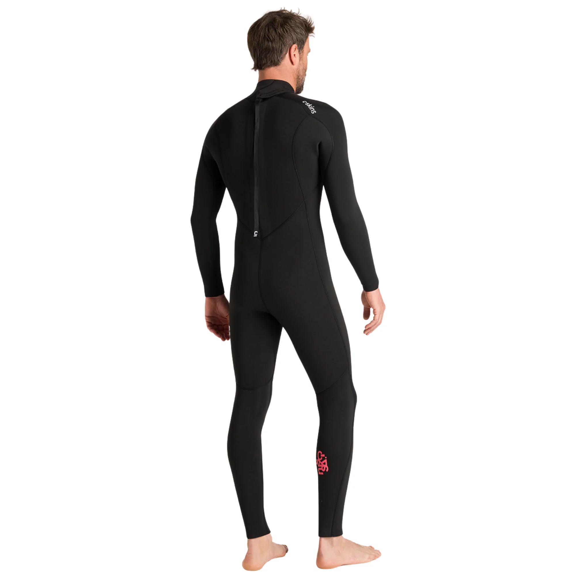 C-Skins Men's NuWave Legend 5/4/3mm Back Zip GBS Steamer (Black/Neon Flare) - Image 4