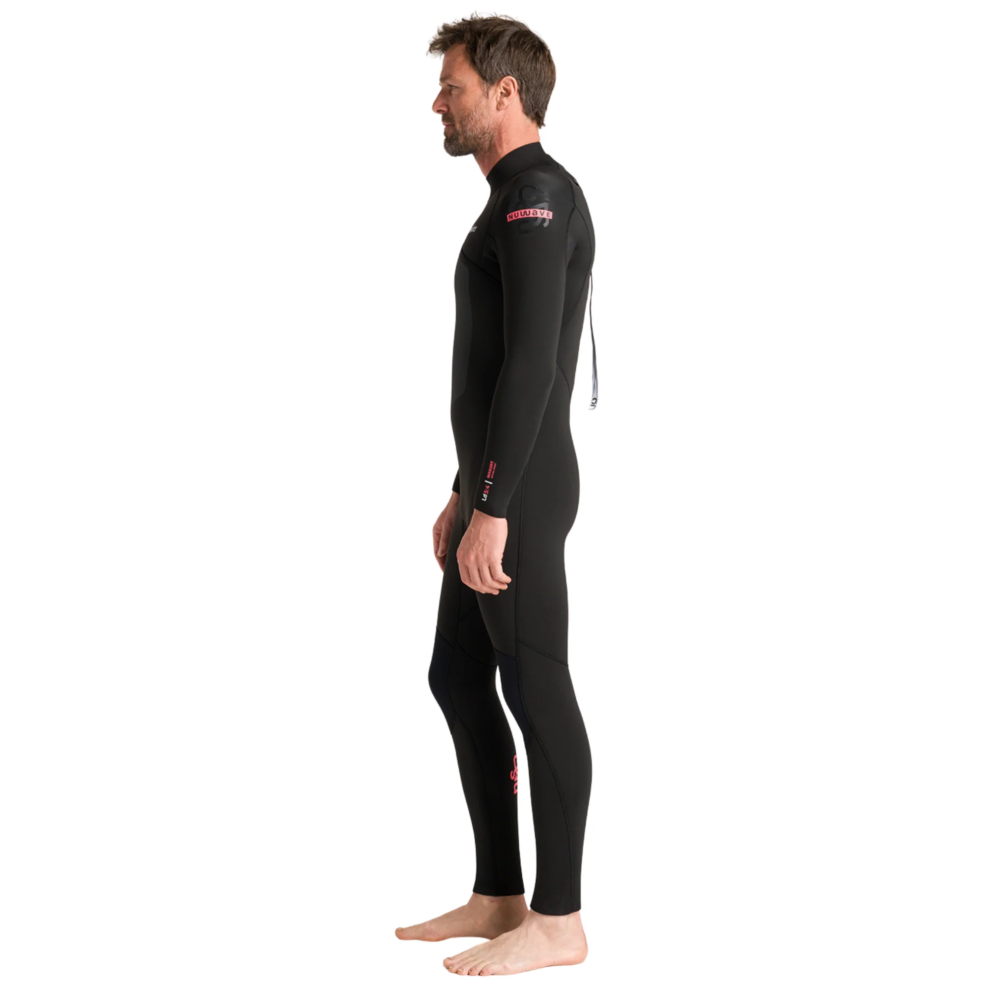 C-Skins Men's NuWave Legend 5/4/3mm Back Zip GBS Steamer (Black/Neon Flare) - Image 5