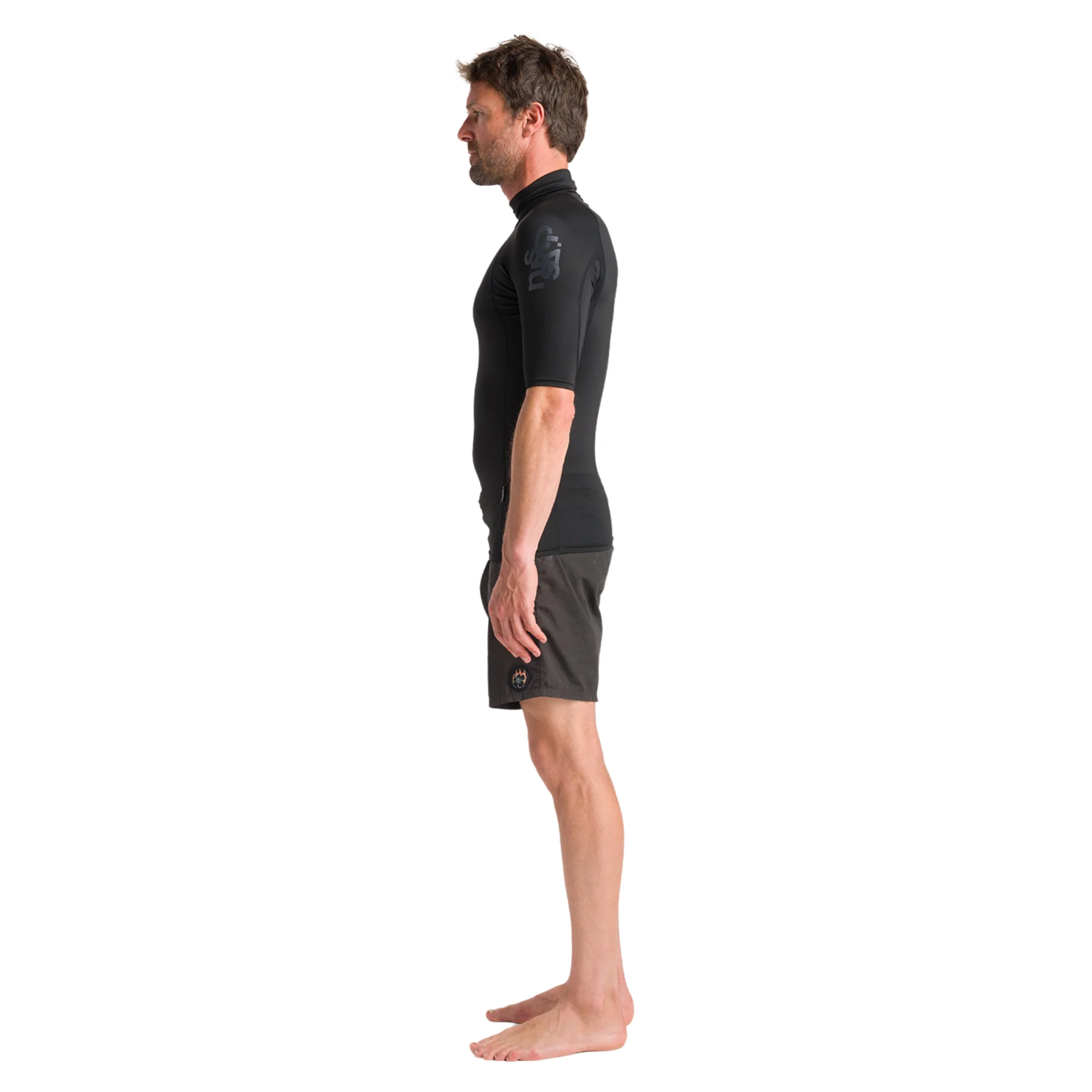 C-Skins Men's NuWave Rash X Short Sleeve Rash Vest (Black) - Image 4